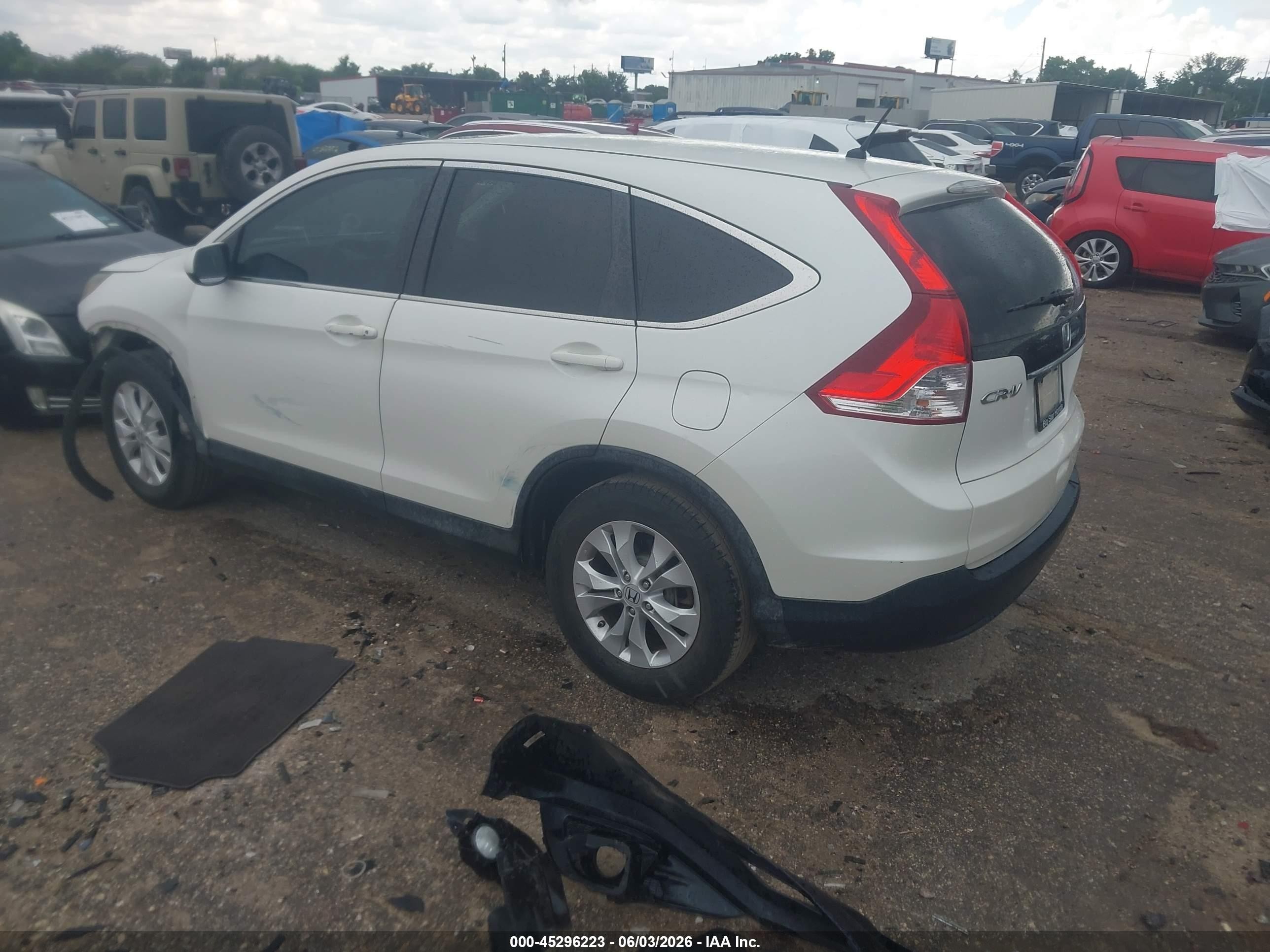 2013 Honda Cr-v Ex White vin: 5J6RM3H58DL037292