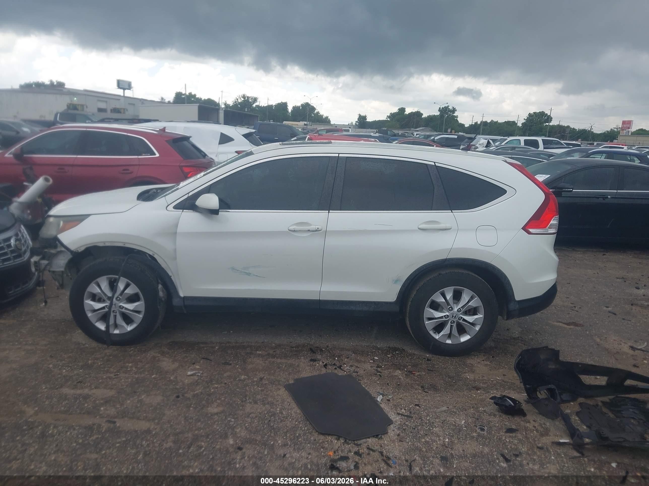 2013 Honda Cr-v Ex White vin: 5J6RM3H58DL037292