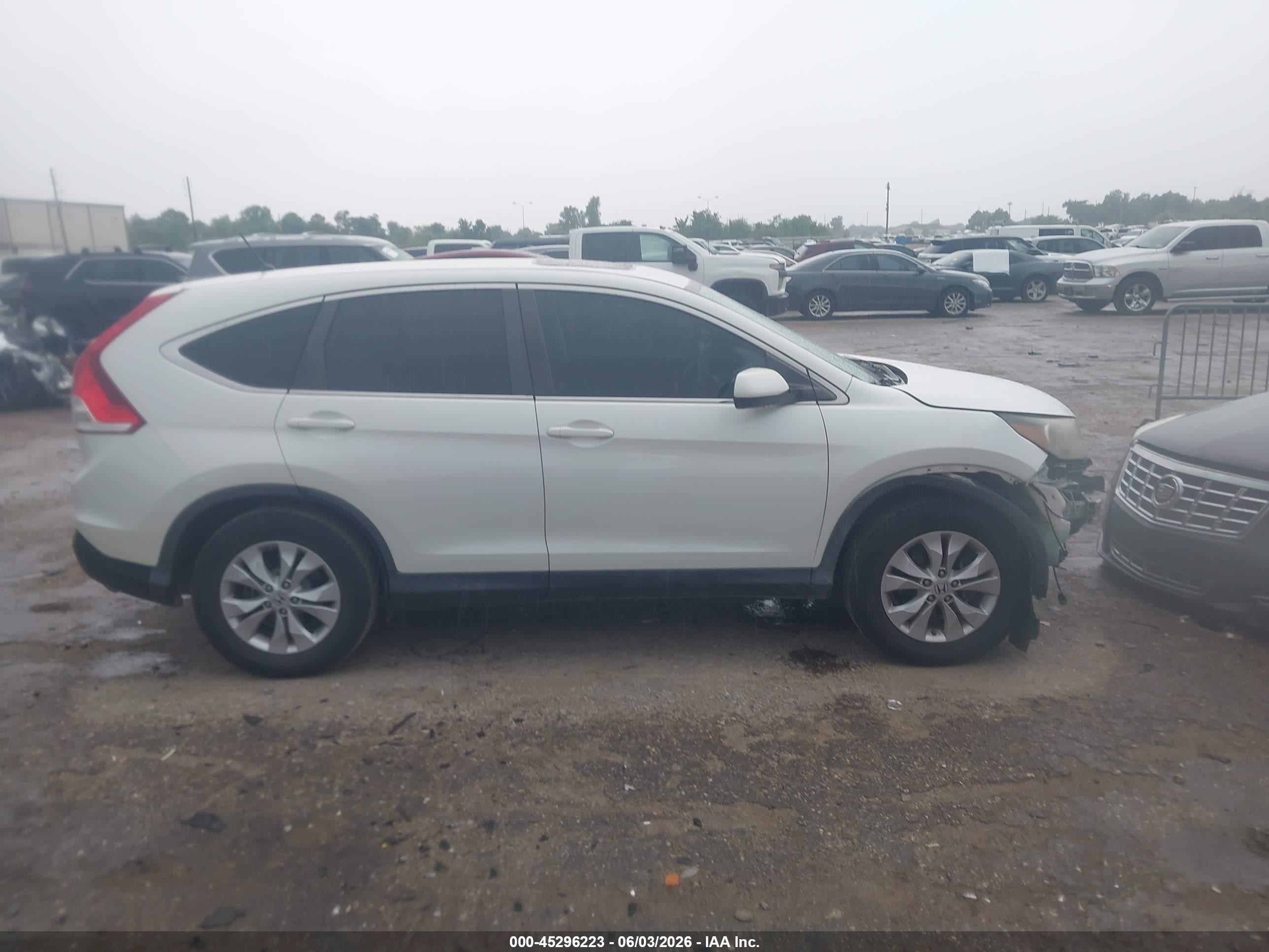 2013 Honda Cr-v Ex White vin: 5J6RM3H58DL037292
