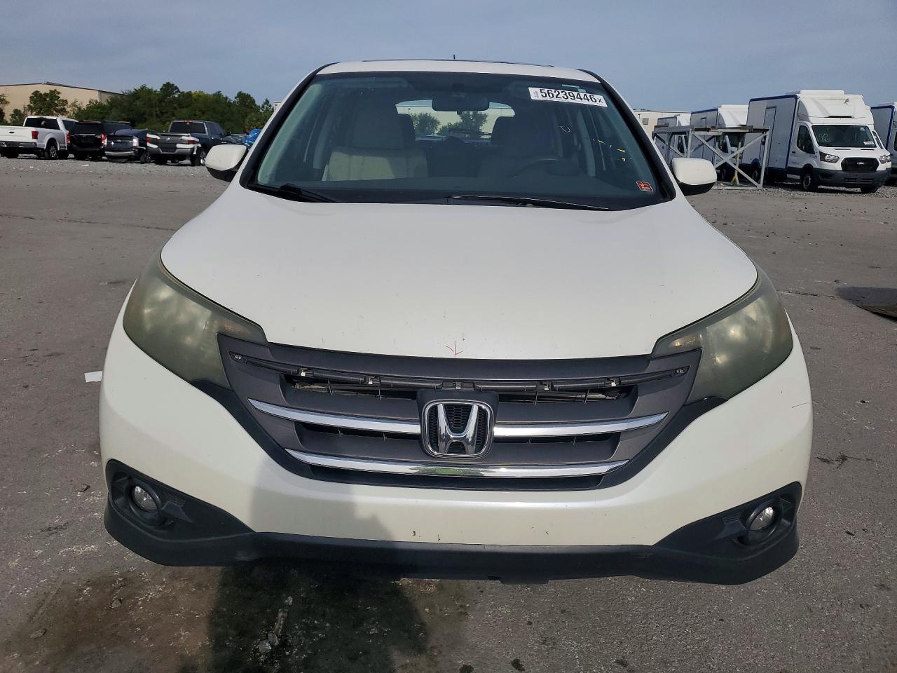2013 Honda Cr-v Ex White vin: 5J6RM3H58DL043593