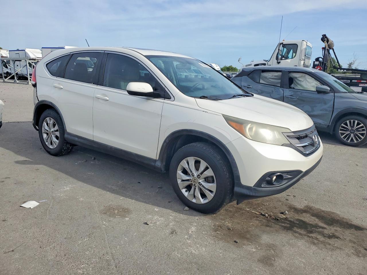 2013 Honda Cr-v Ex White vin: 5J6RM3H58DL043593