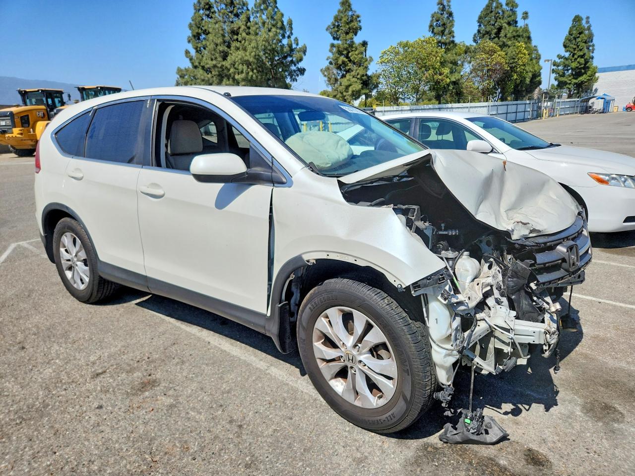 2014 Honda Cr-v Ex White vin: 5J6RM3H58EL007226