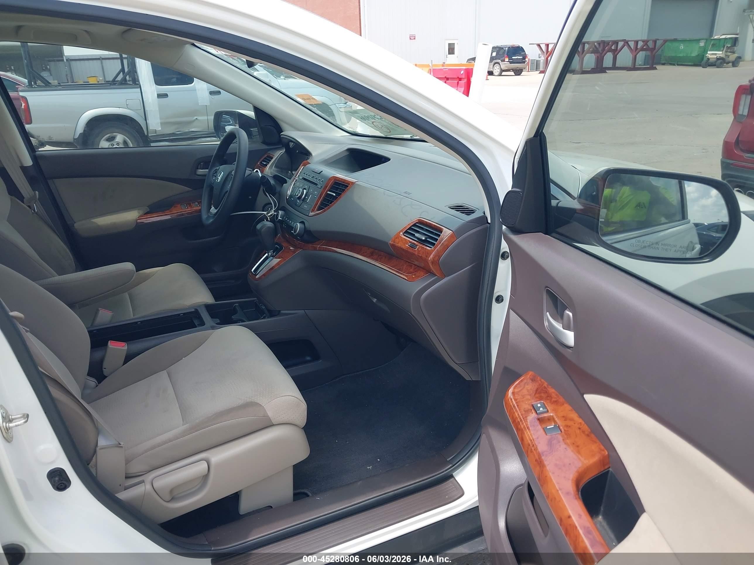 2014 Honda Cr-v Ex White vin: 5J6RM3H58EL045183