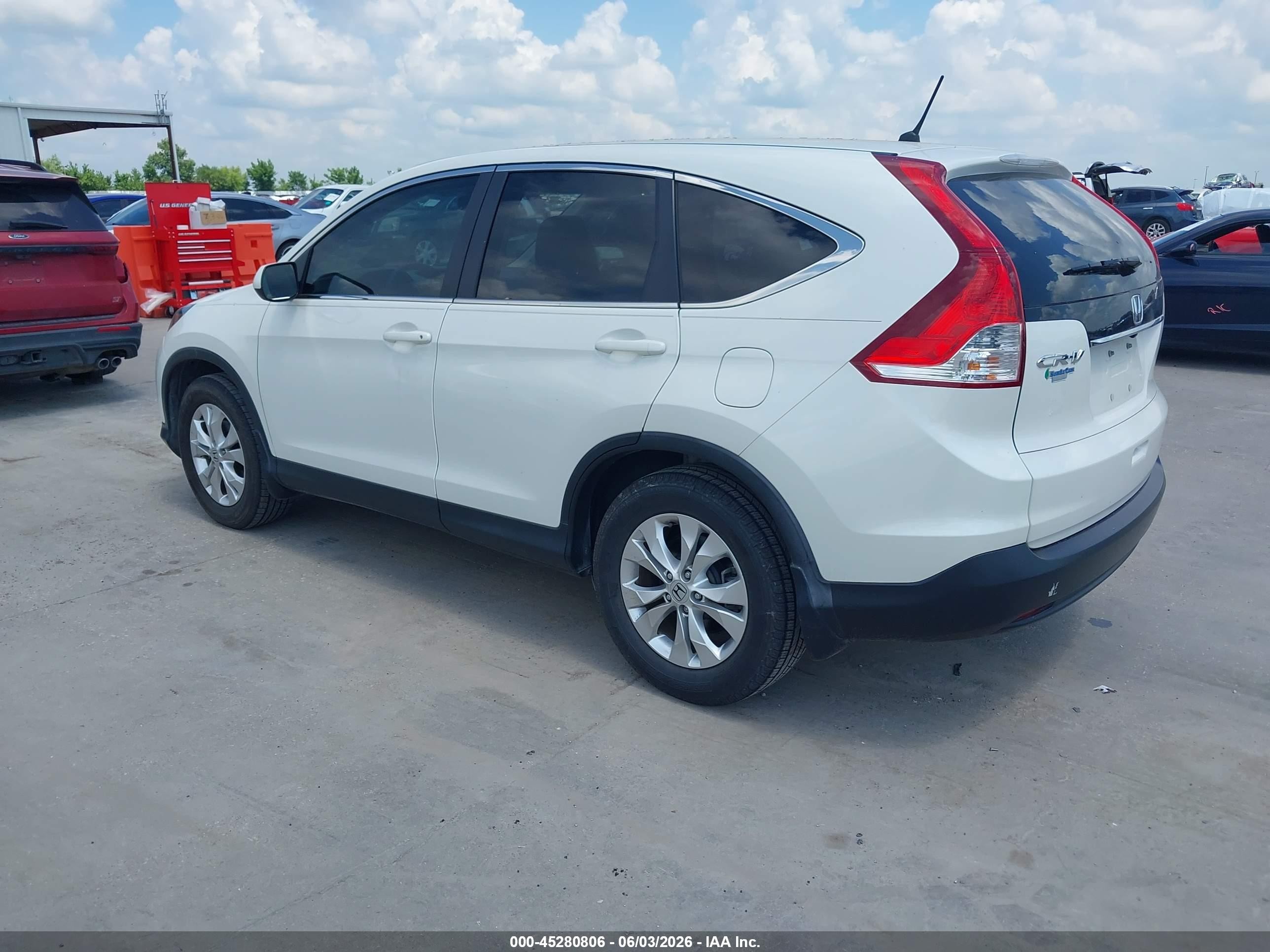 2014 Honda Cr-v Ex White vin: 5J6RM3H58EL045183