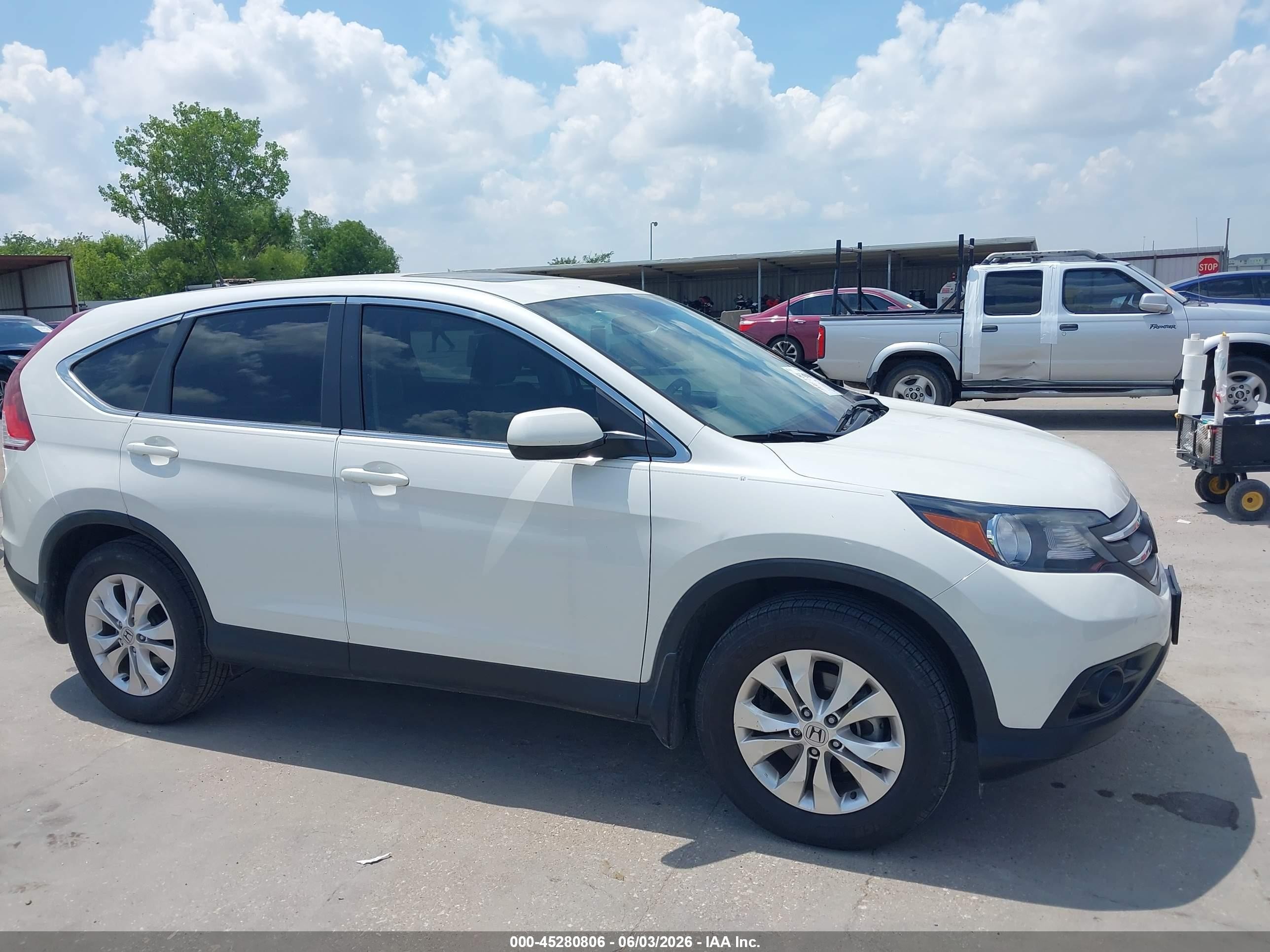 2014 Honda Cr-v Ex White vin: 5J6RM3H58EL045183