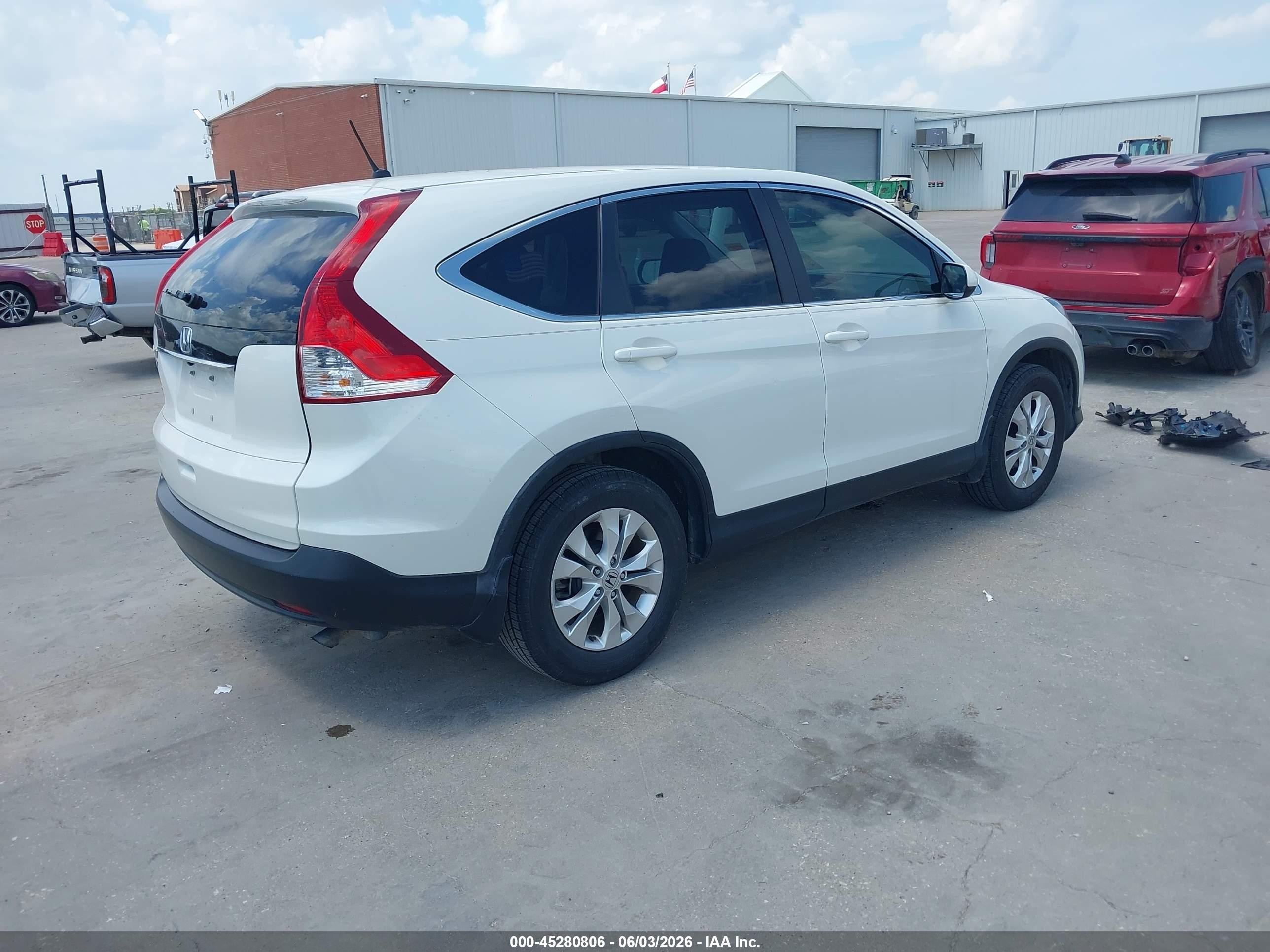 2014 Honda Cr-v Ex White vin: 5J6RM3H58EL045183