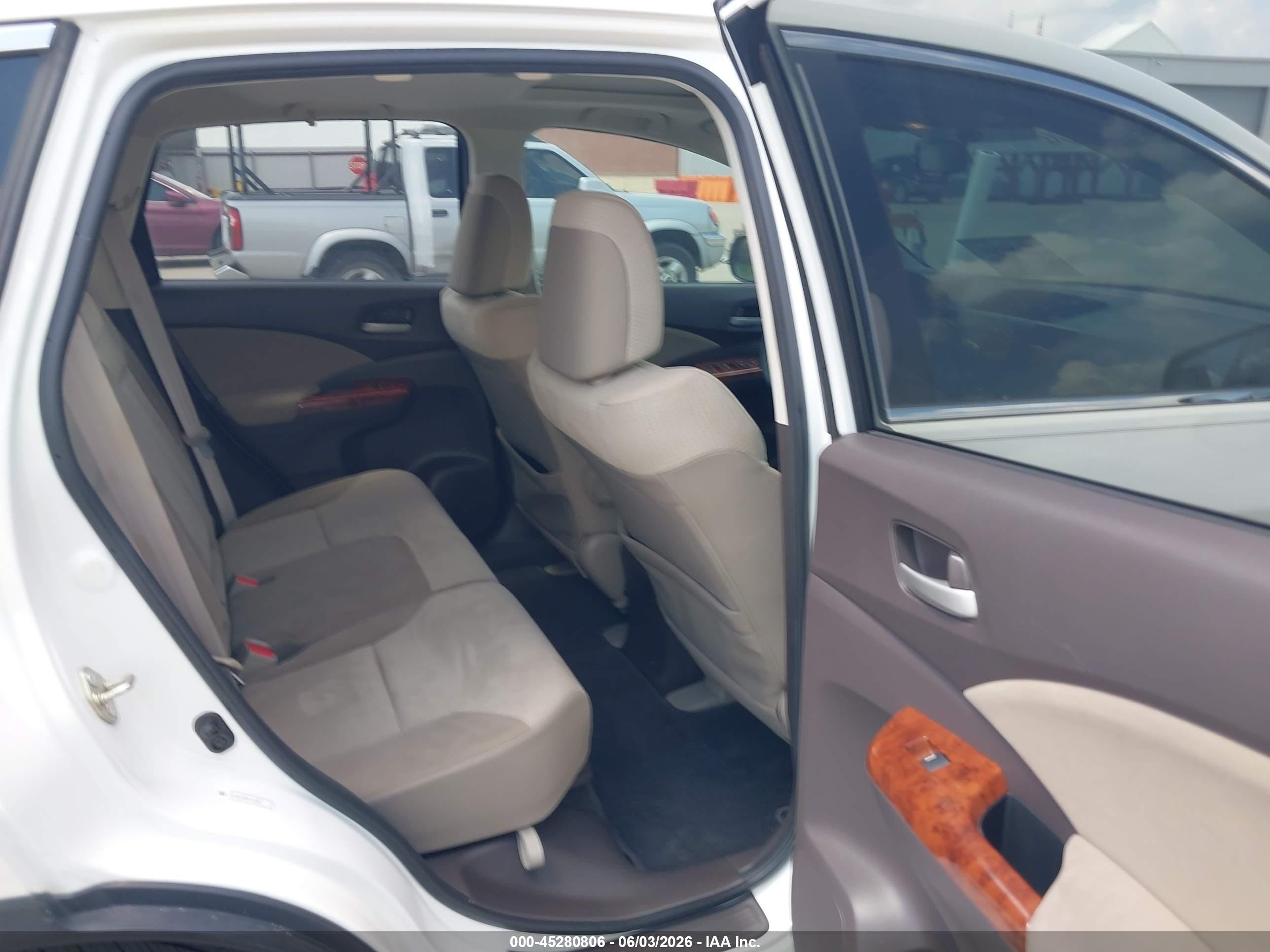 2014 Honda Cr-v Ex White vin: 5J6RM3H58EL045183