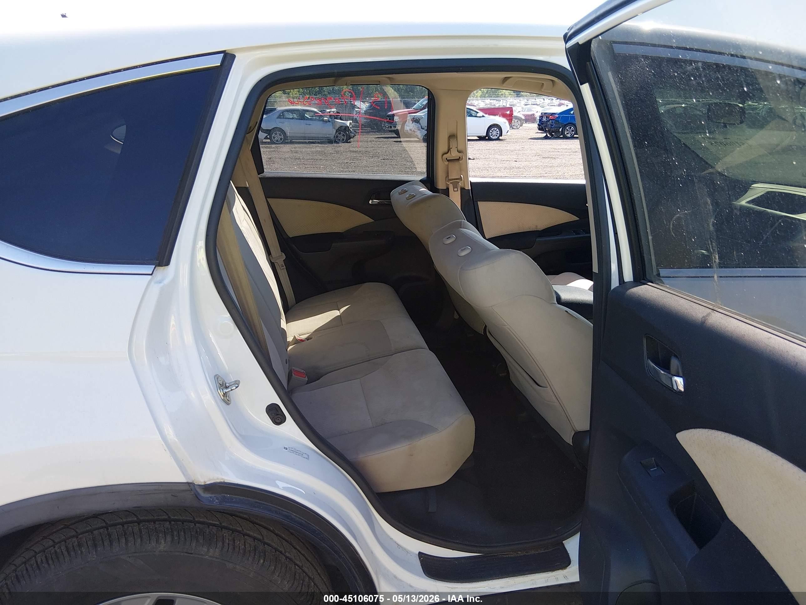 2015 Honda Cr-v Ex White vin: 5J6RM3H58FL023119