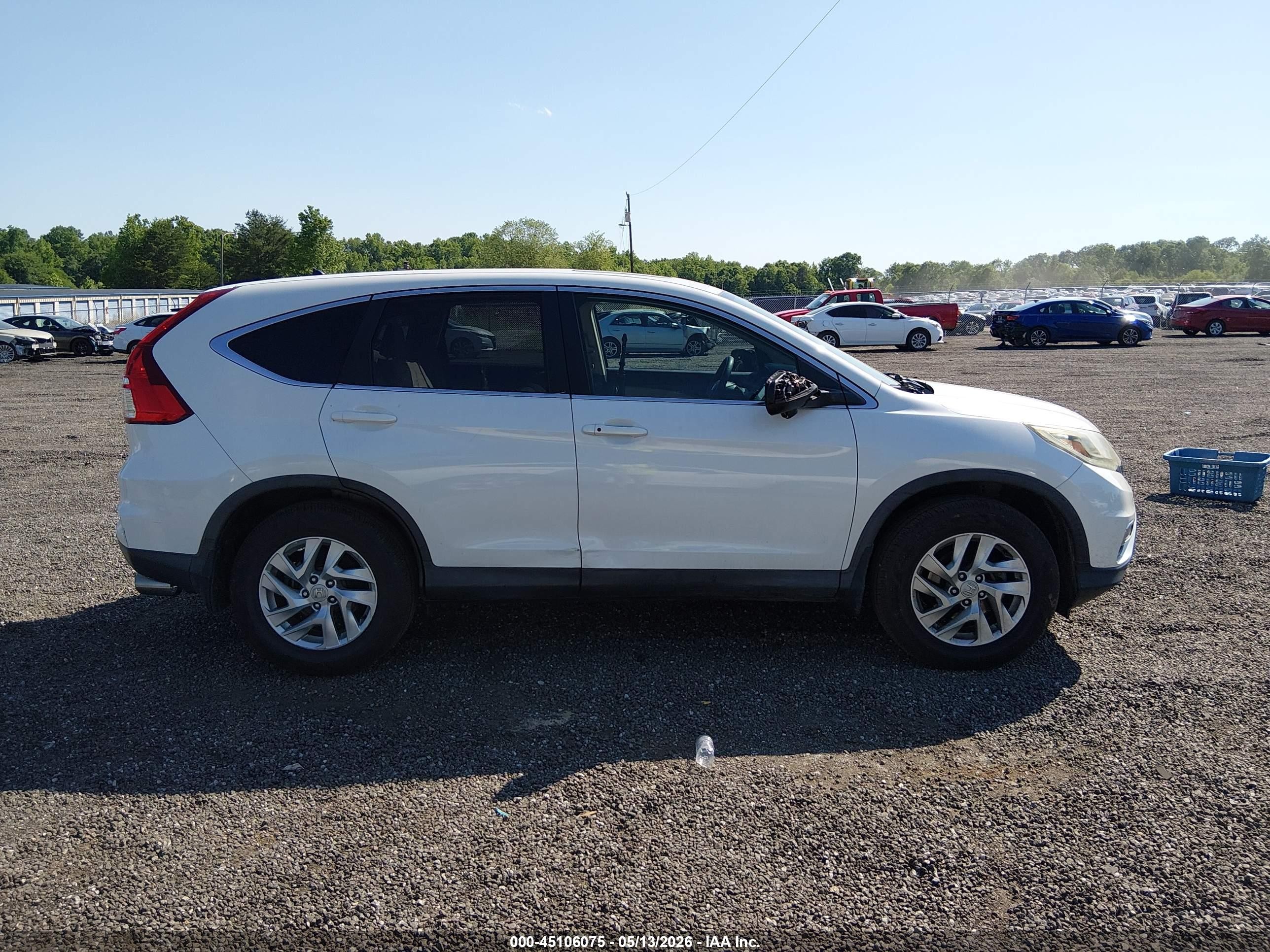 2015 Honda Cr-v Ex White vin: 5J6RM3H58FL023119