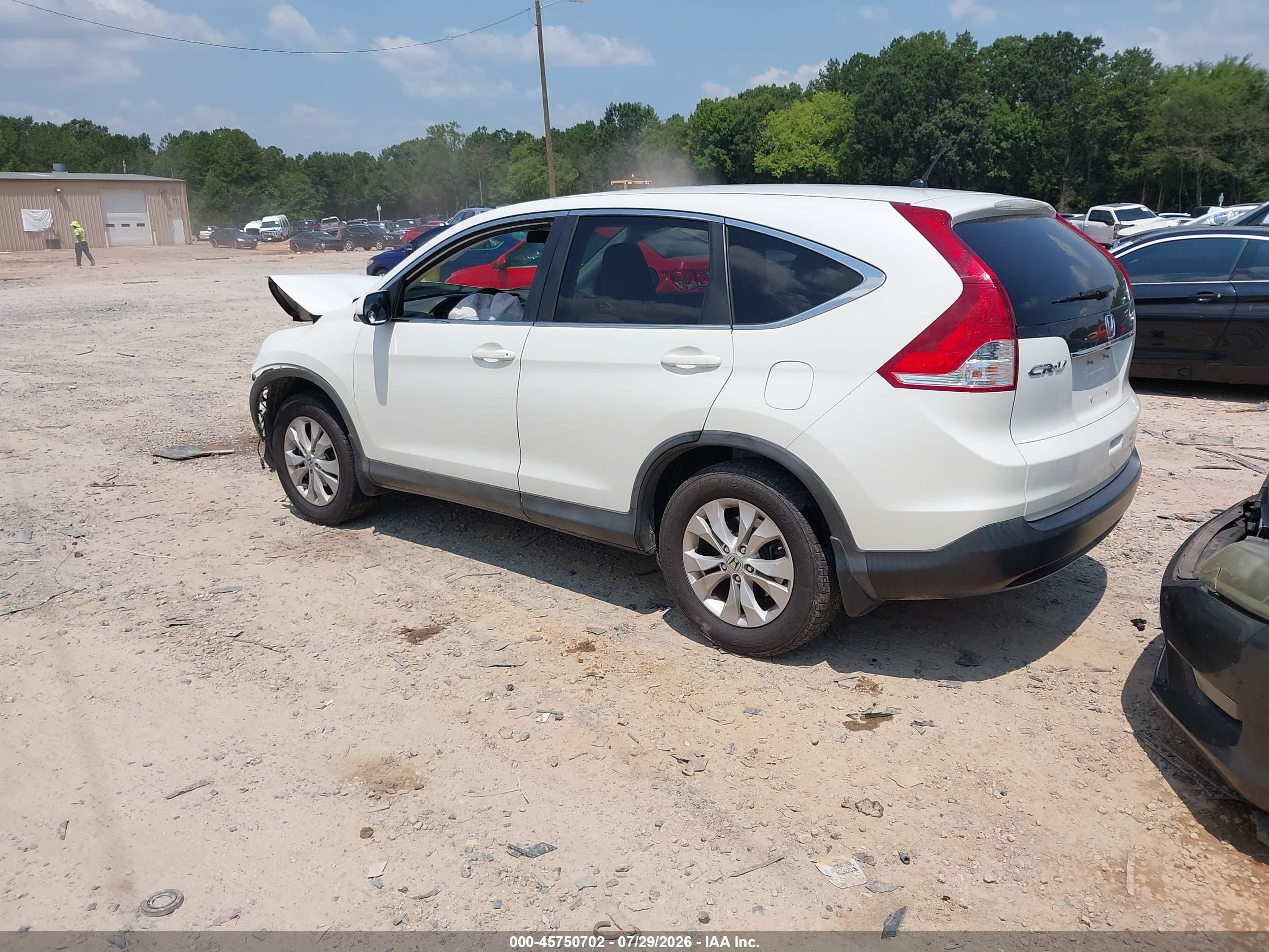 2012 Honda Cr-v Ex Белый vin: 5J6RM3H59CL015395