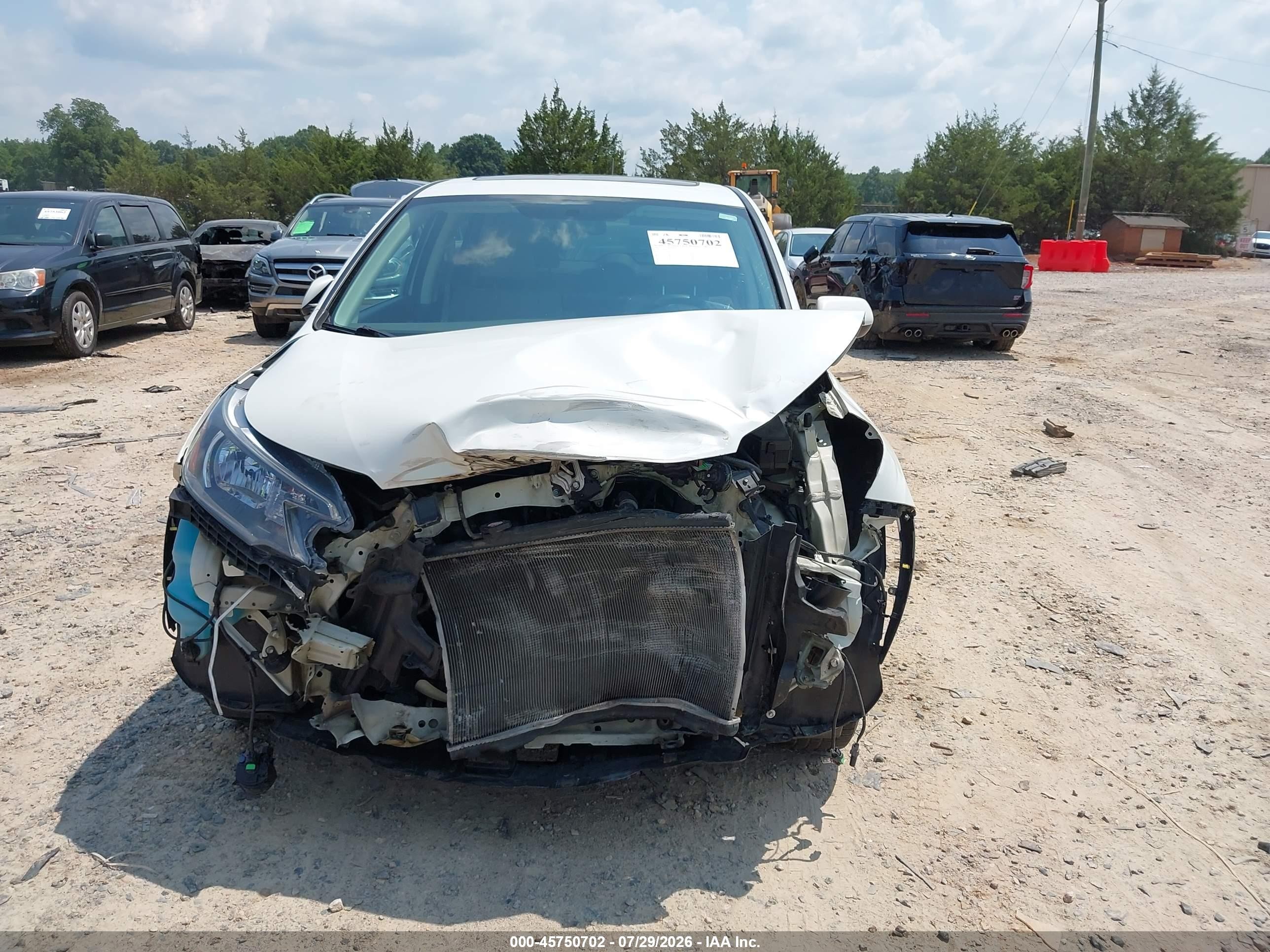 2012 Honda Cr-v Ex Белый vin: 5J6RM3H59CL015395