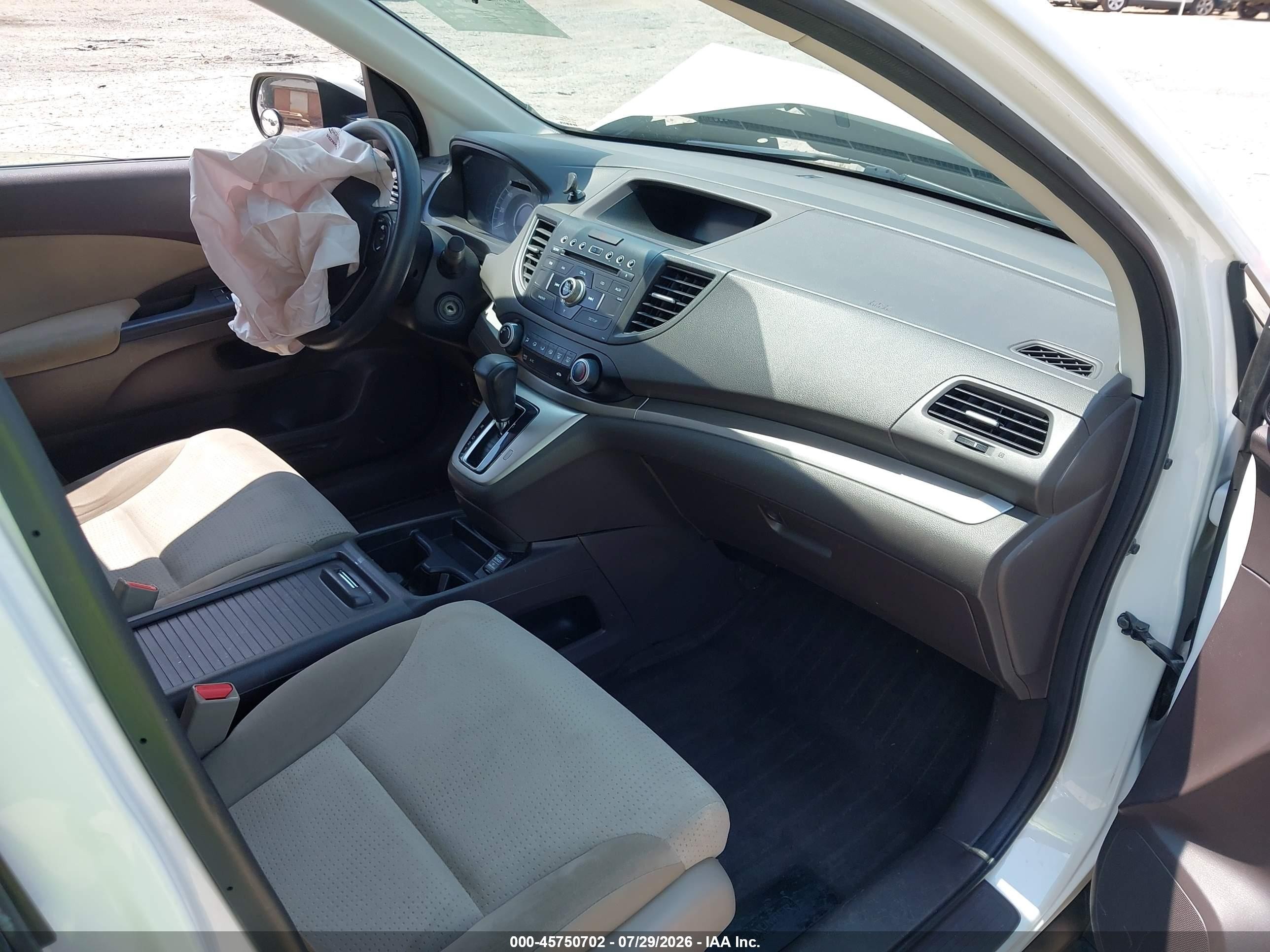 2012 Honda Cr-v Ex Белый vin: 5J6RM3H59CL015395