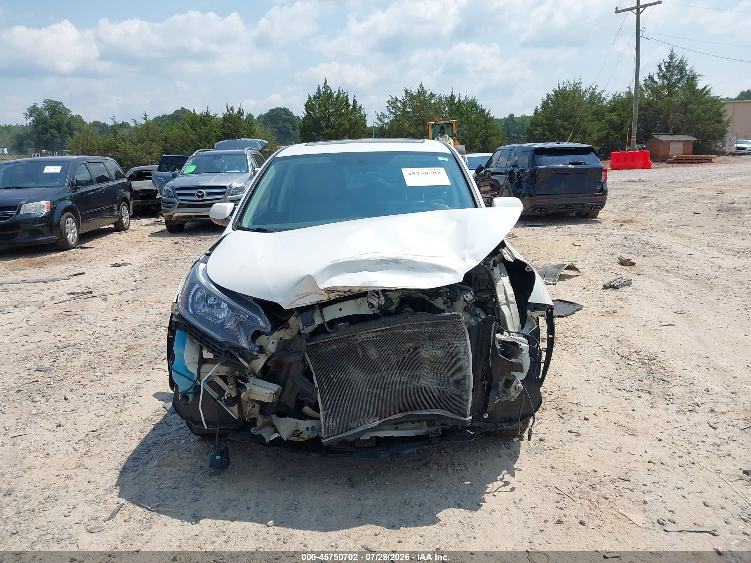 2012 Honda Cr-v Ex Белый vin: 5J6RM3H59CL015395