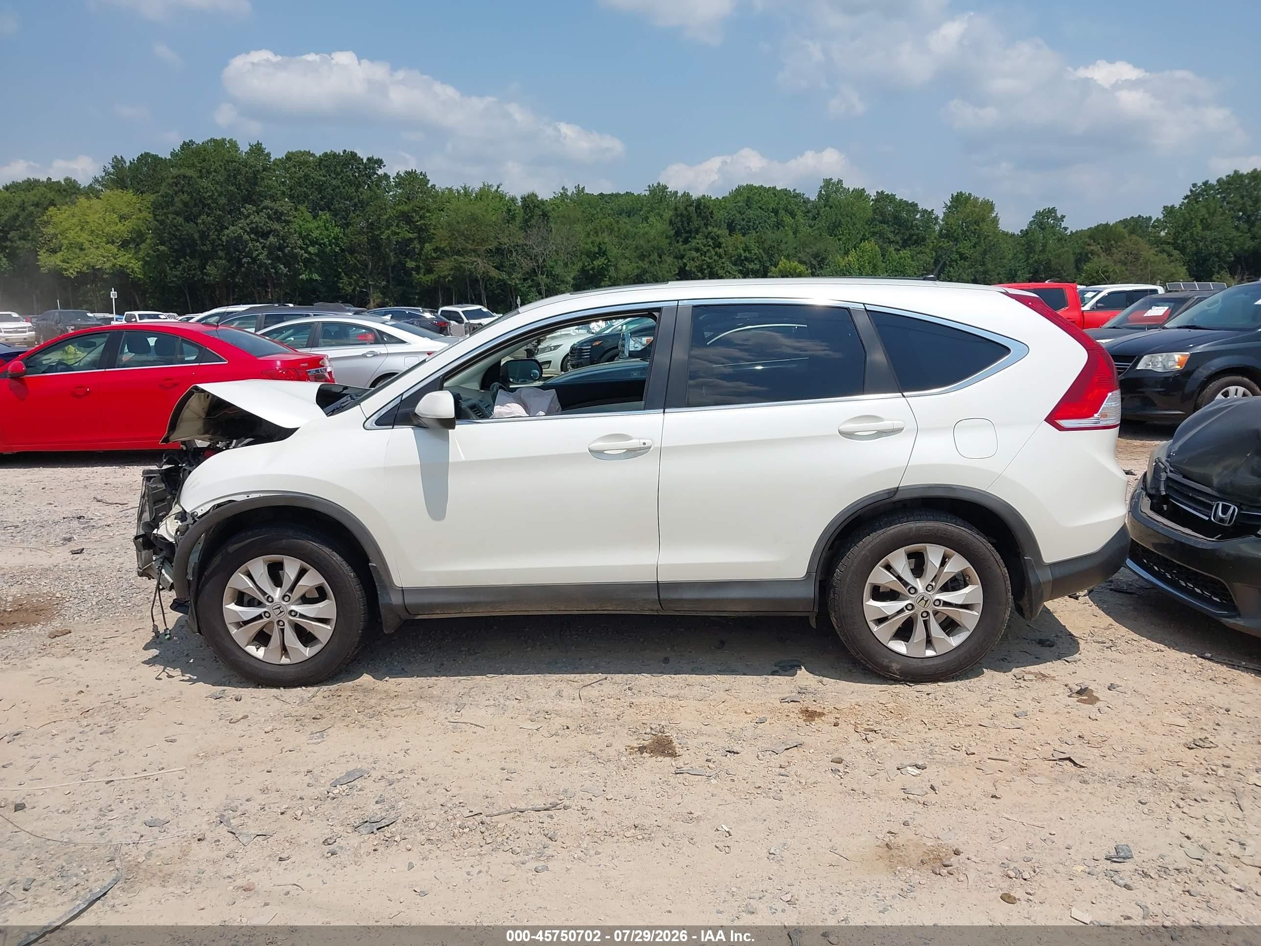2012 Honda Cr-v Ex Белый vin: 5J6RM3H59CL015395
