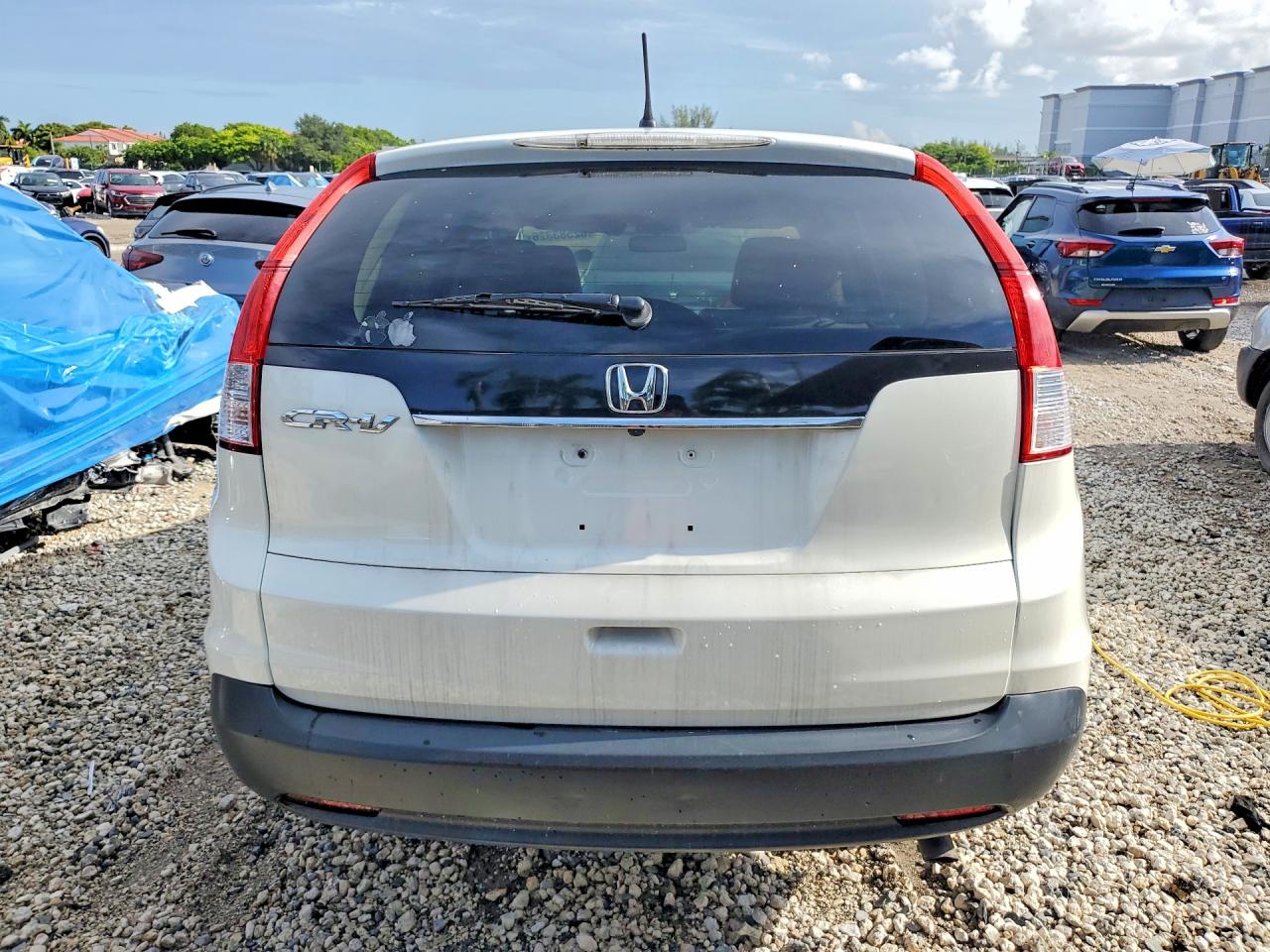 2012 Honda Cr-v Ex White vin: 5J6RM3H59CL037171