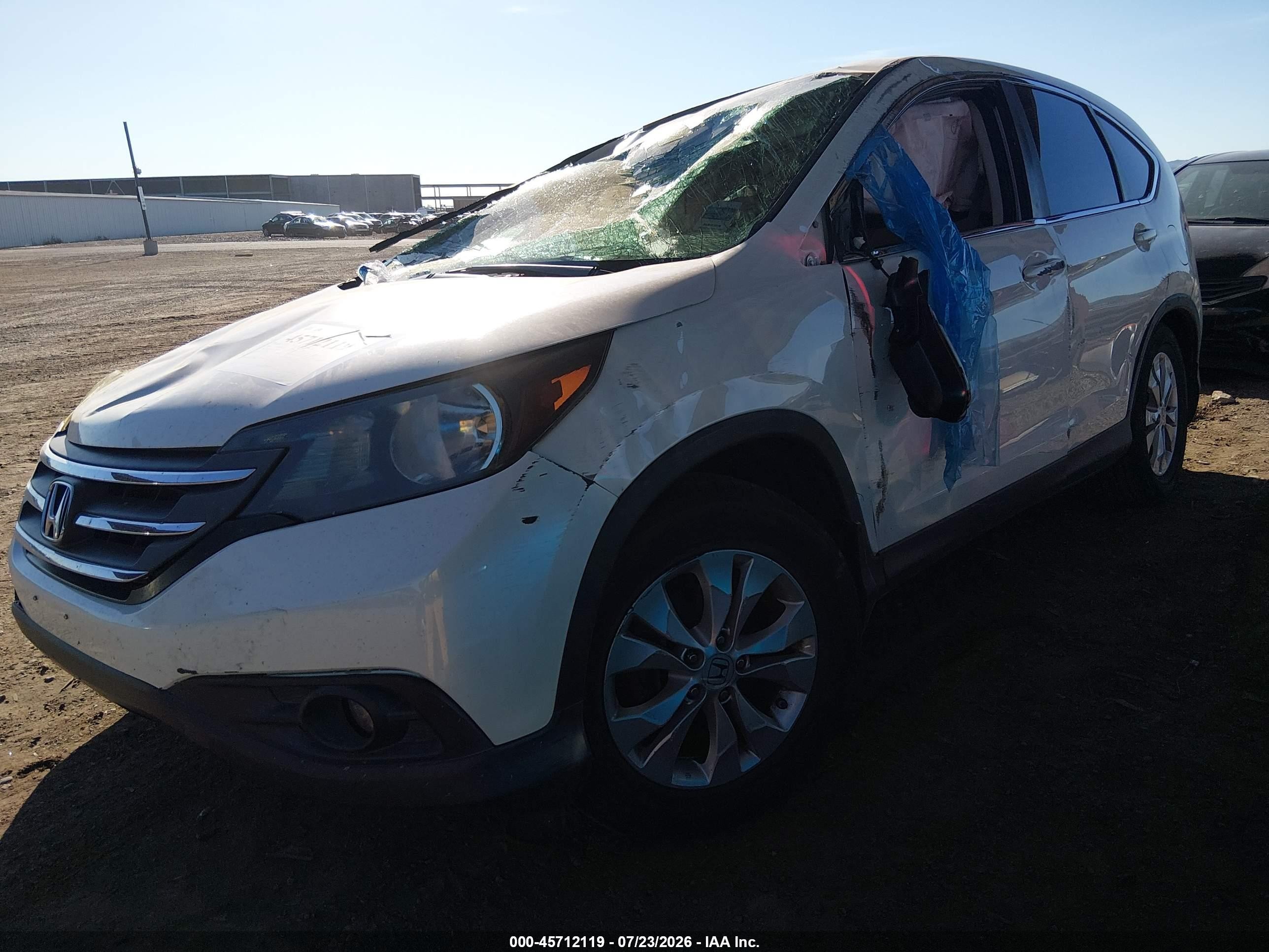 2012 Honda Cr-v Ex White vin: 5J6RM3H59CL043925