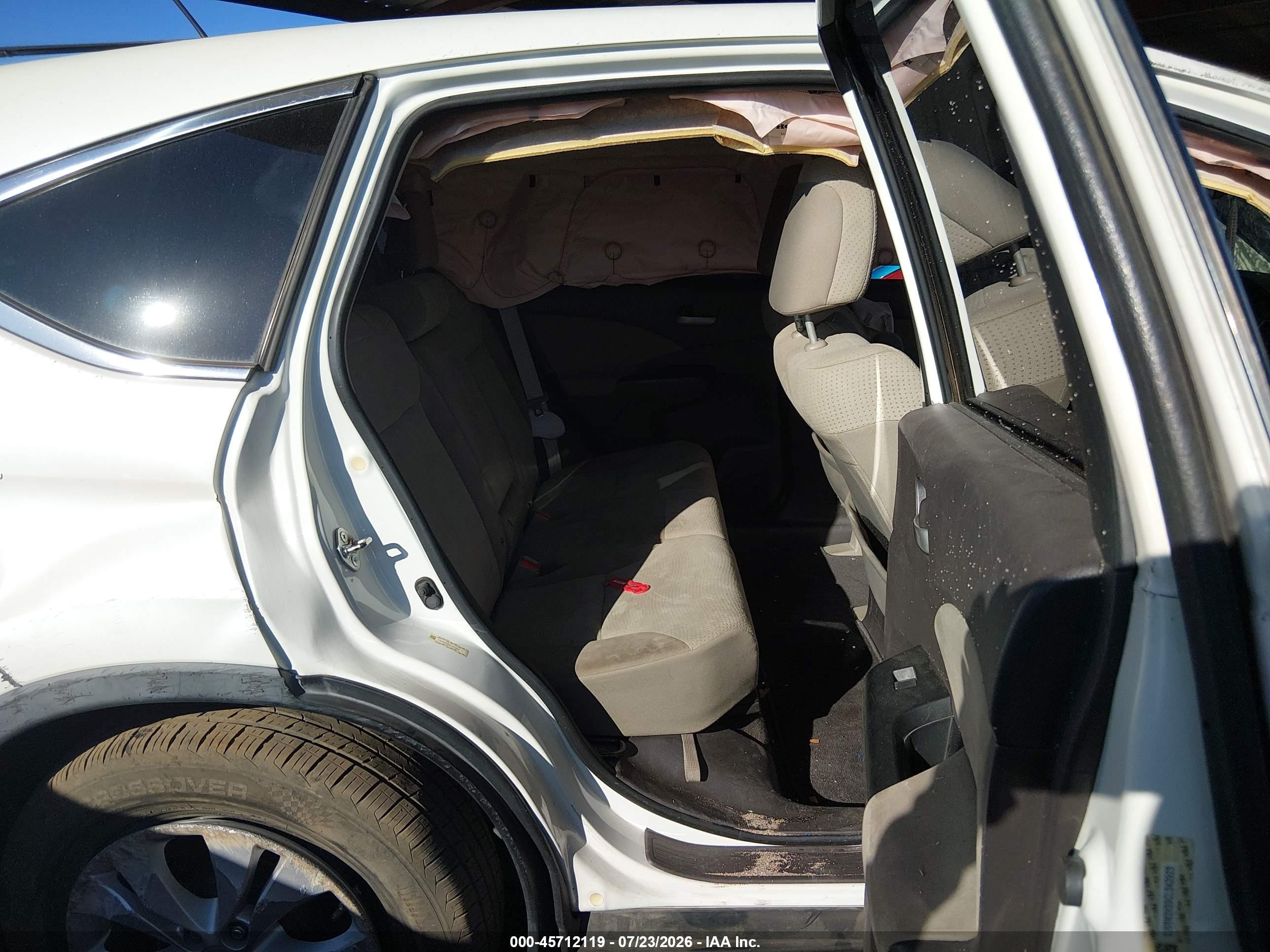 2012 Honda Cr-v Ex White vin: 5J6RM3H59CL043925
