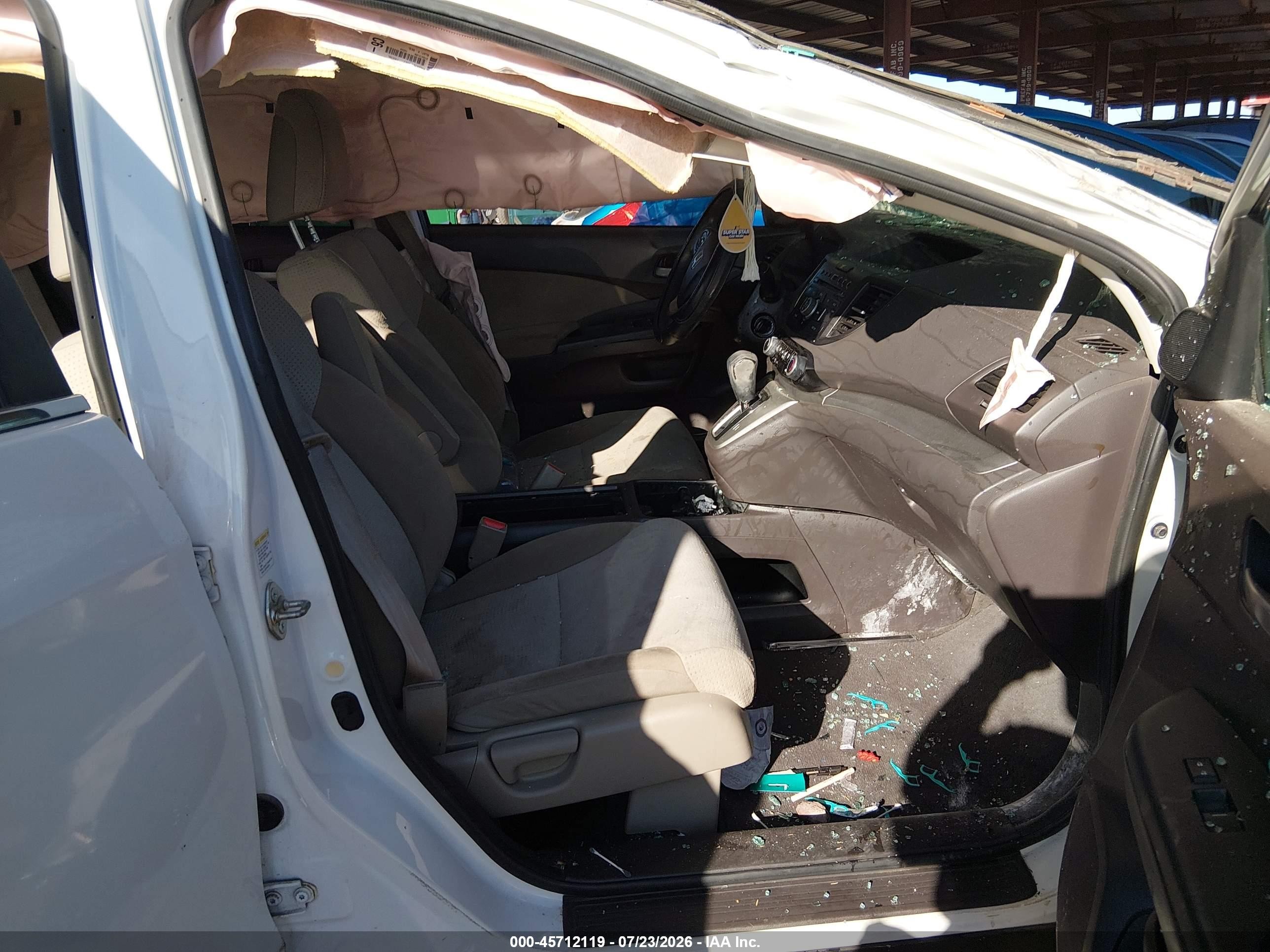 2012 Honda Cr-v Ex White vin: 5J6RM3H59CL043925