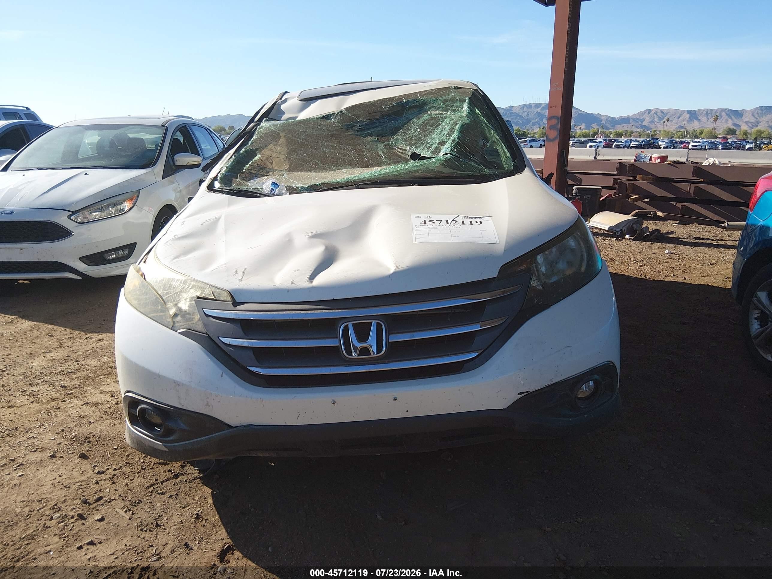 2012 Honda Cr-v Ex White vin: 5J6RM3H59CL043925