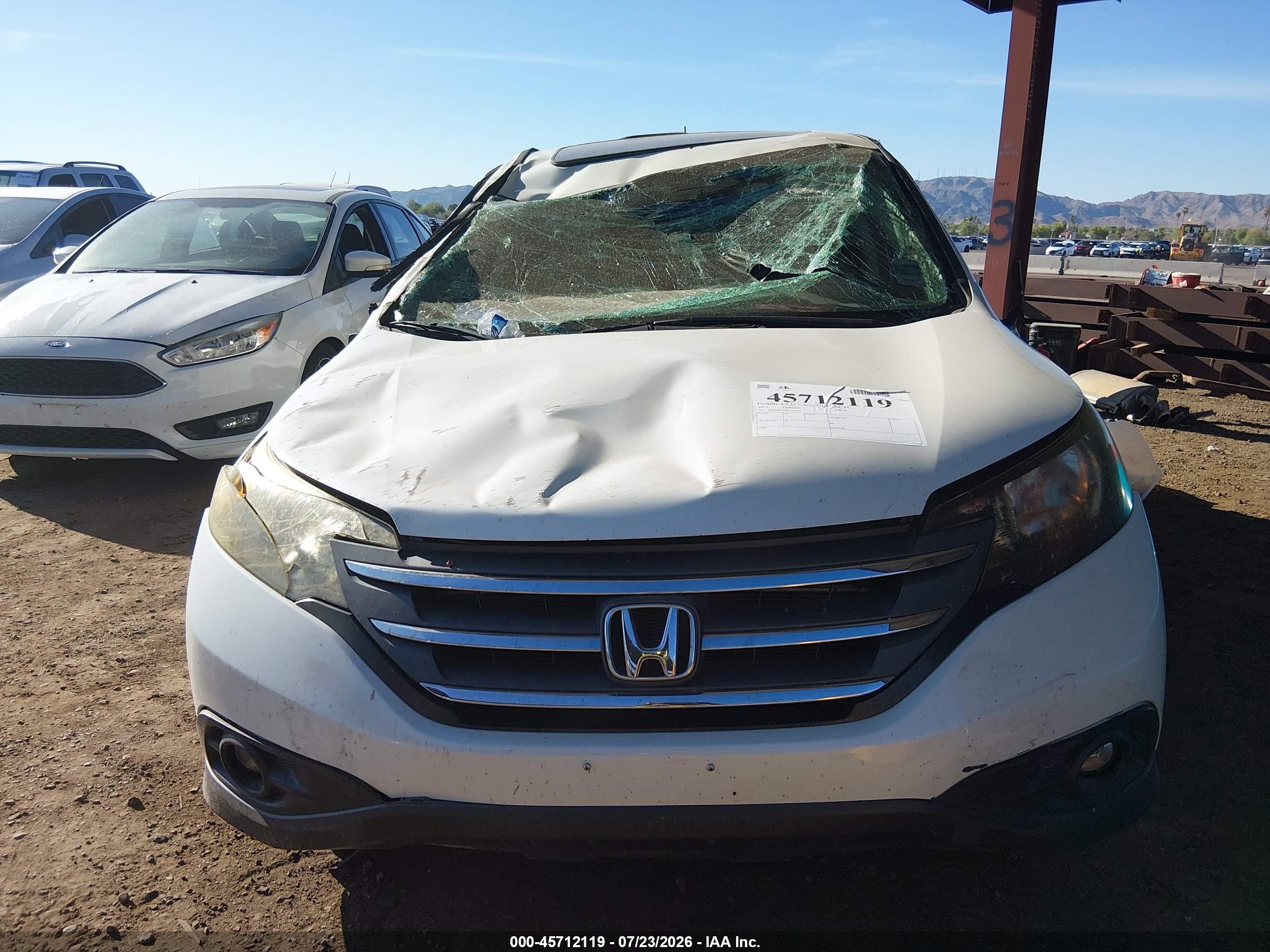 2012 Honda Cr-v Ex White vin: 5J6RM3H59CL043925