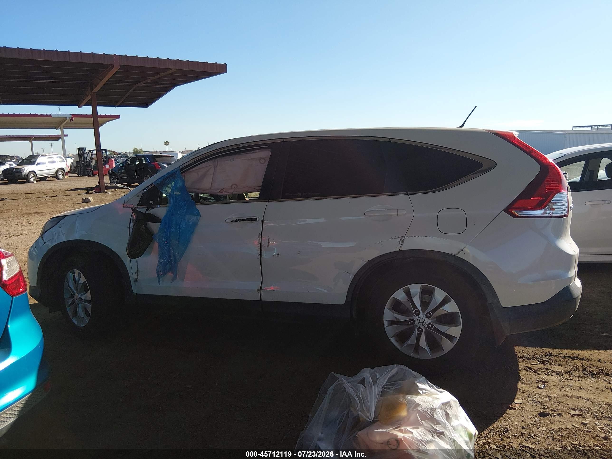 2012 Honda Cr-v Ex White vin: 5J6RM3H59CL043925