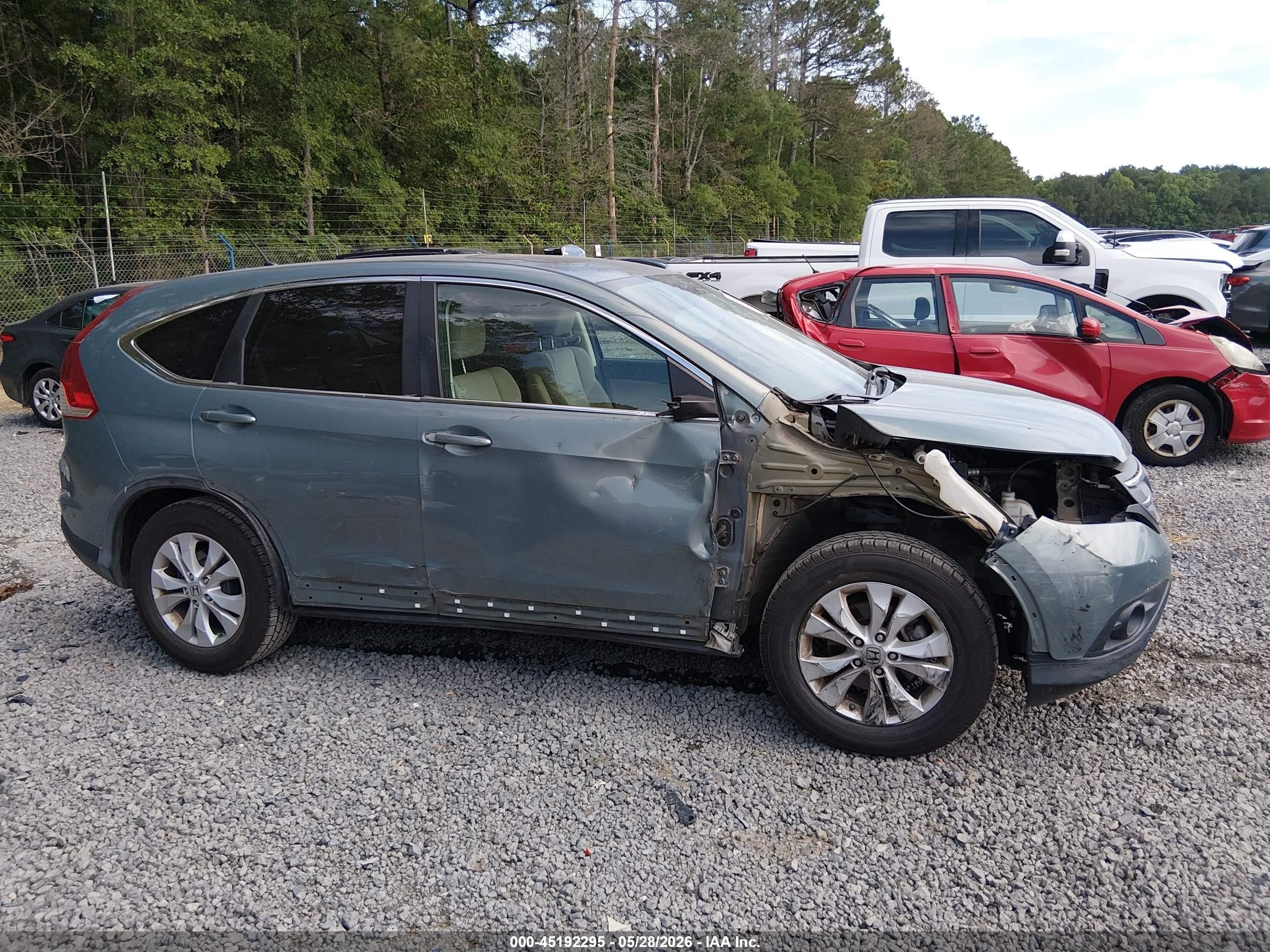 2012 Honda Cr-v Ex Beige vin: 5J6RM3H5XCL024817