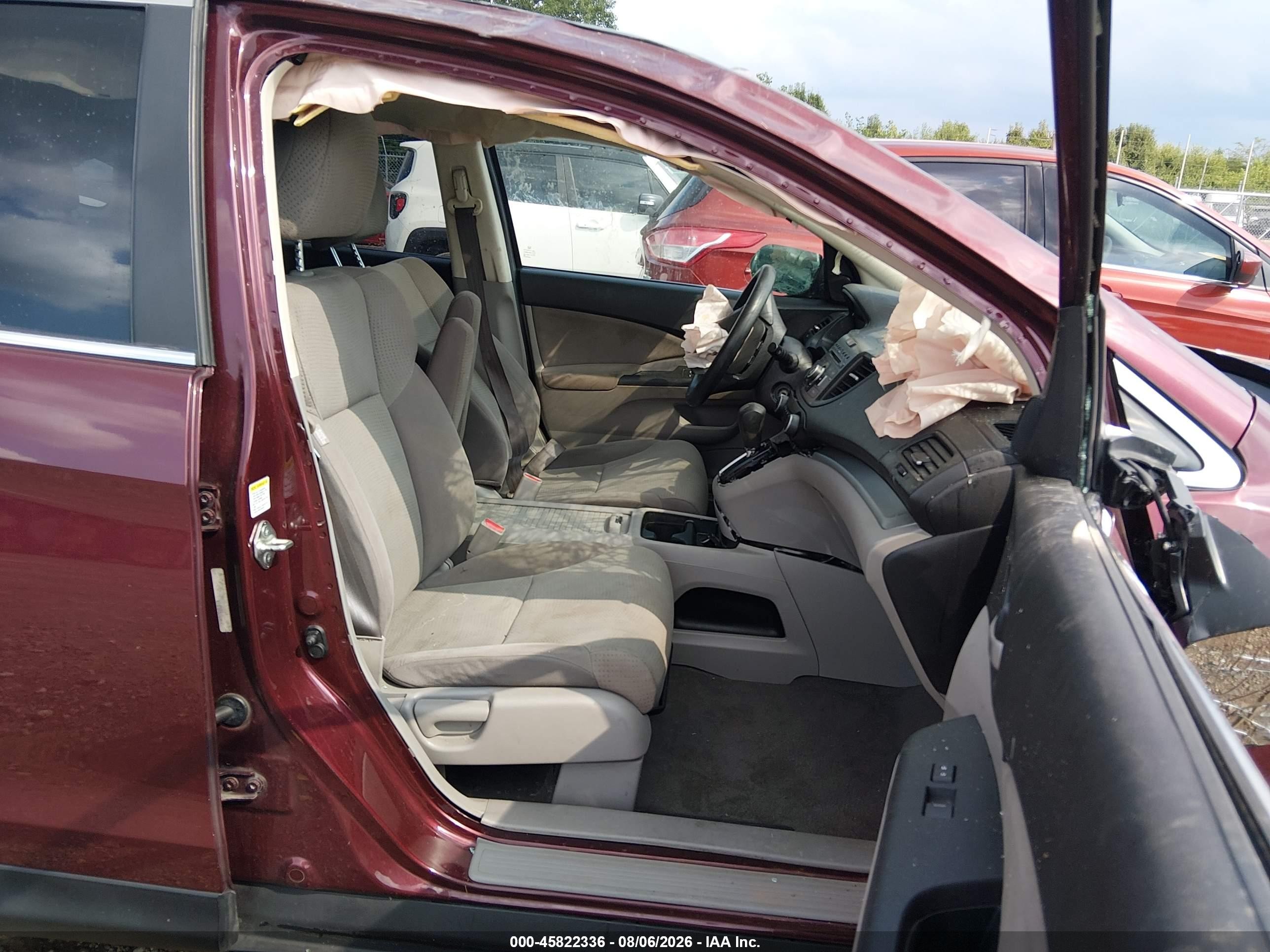 2013 Honda Cr-v Ex Maroon vin: 5J6RM3H5XDL001104