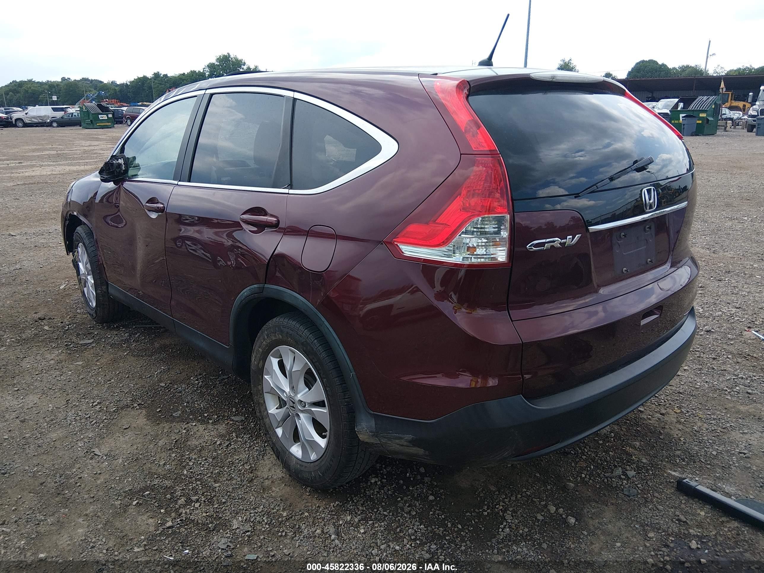 2013 Honda Cr-v Ex Maroon vin: 5J6RM3H5XDL001104