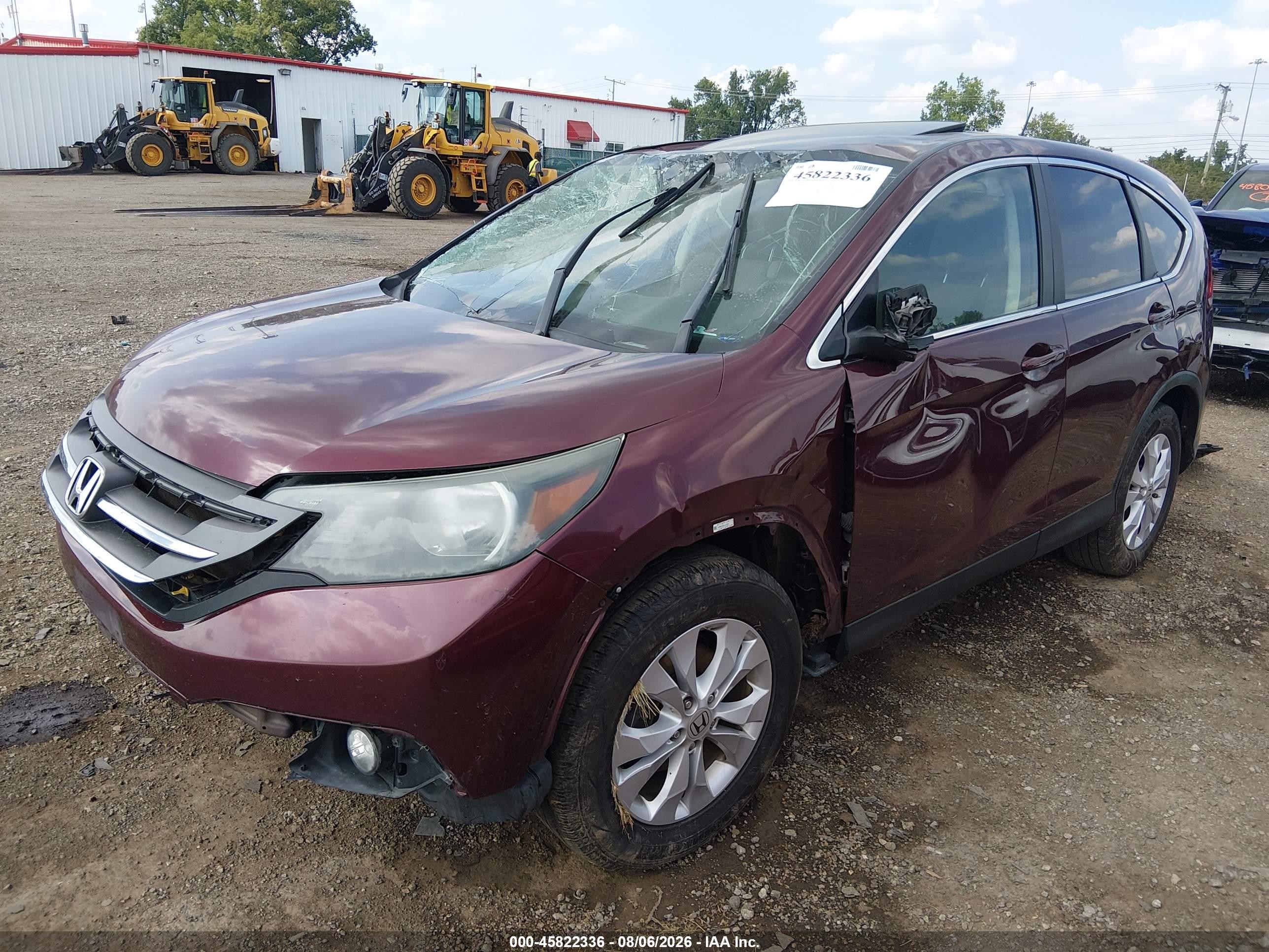 2013 Honda Cr-v Ex Maroon vin: 5J6RM3H5XDL001104