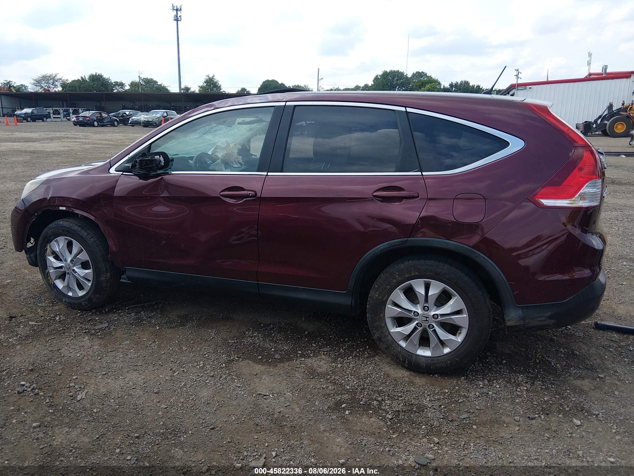 2013 Honda Cr-v Ex Maroon vin: 5J6RM3H5XDL001104