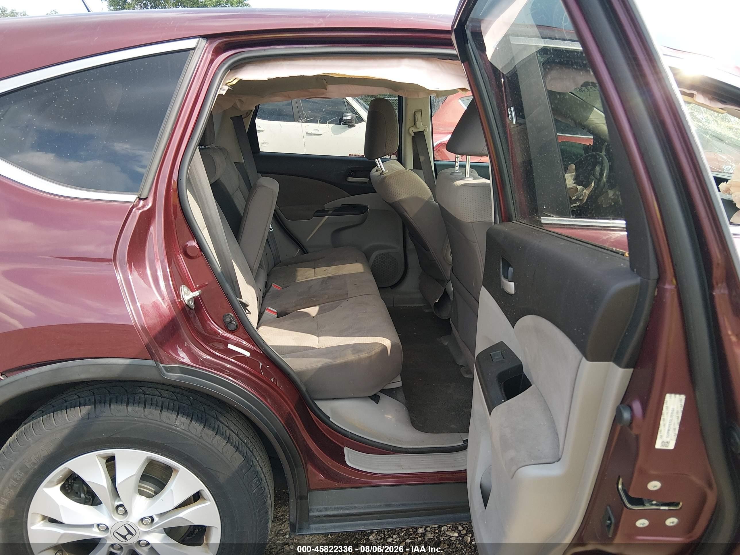 2013 Honda Cr-v Ex Maroon vin: 5J6RM3H5XDL001104