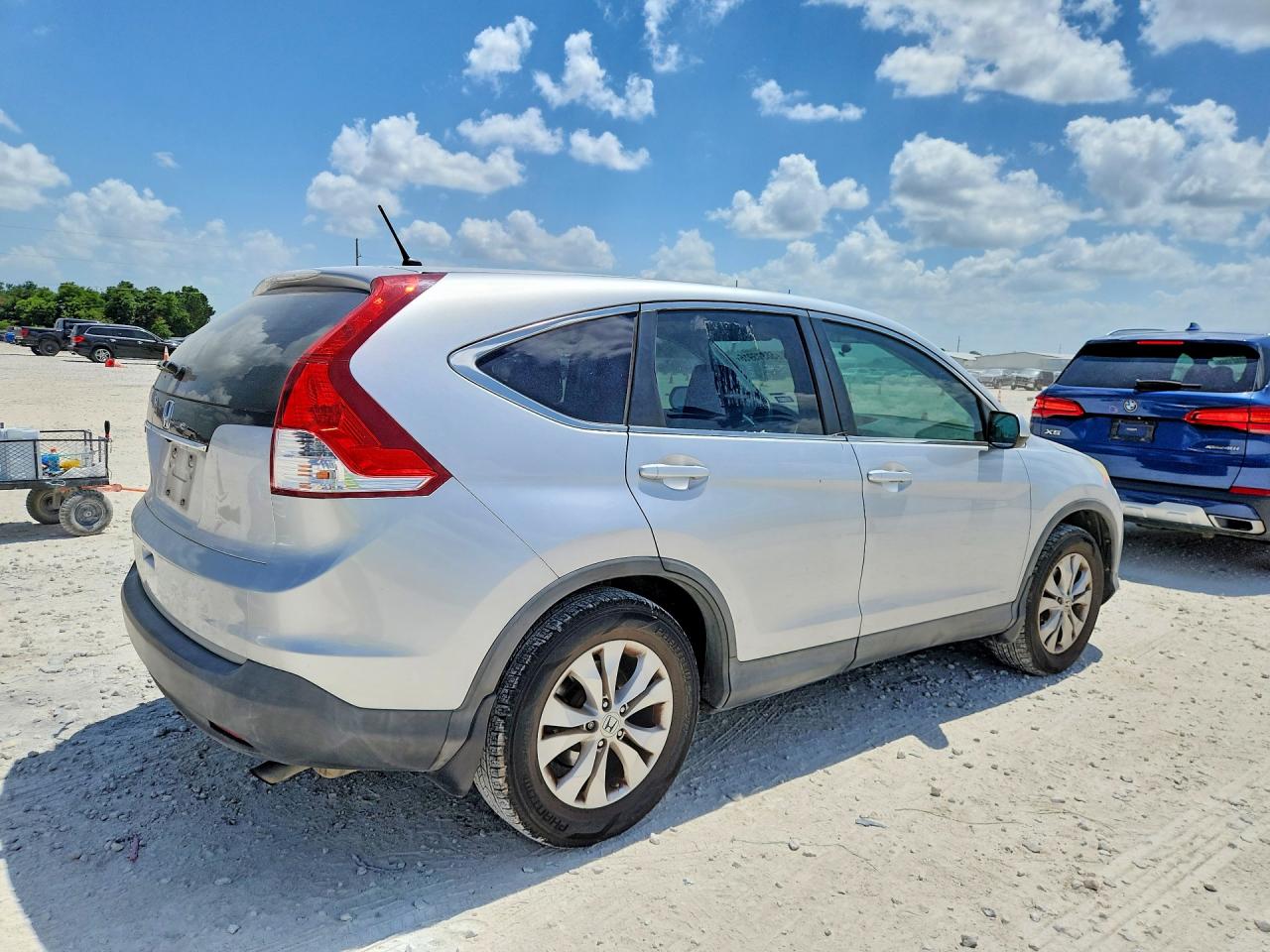 2013 Honda Cr-v Ex Silver vin: 5J6RM3H5XDL039299