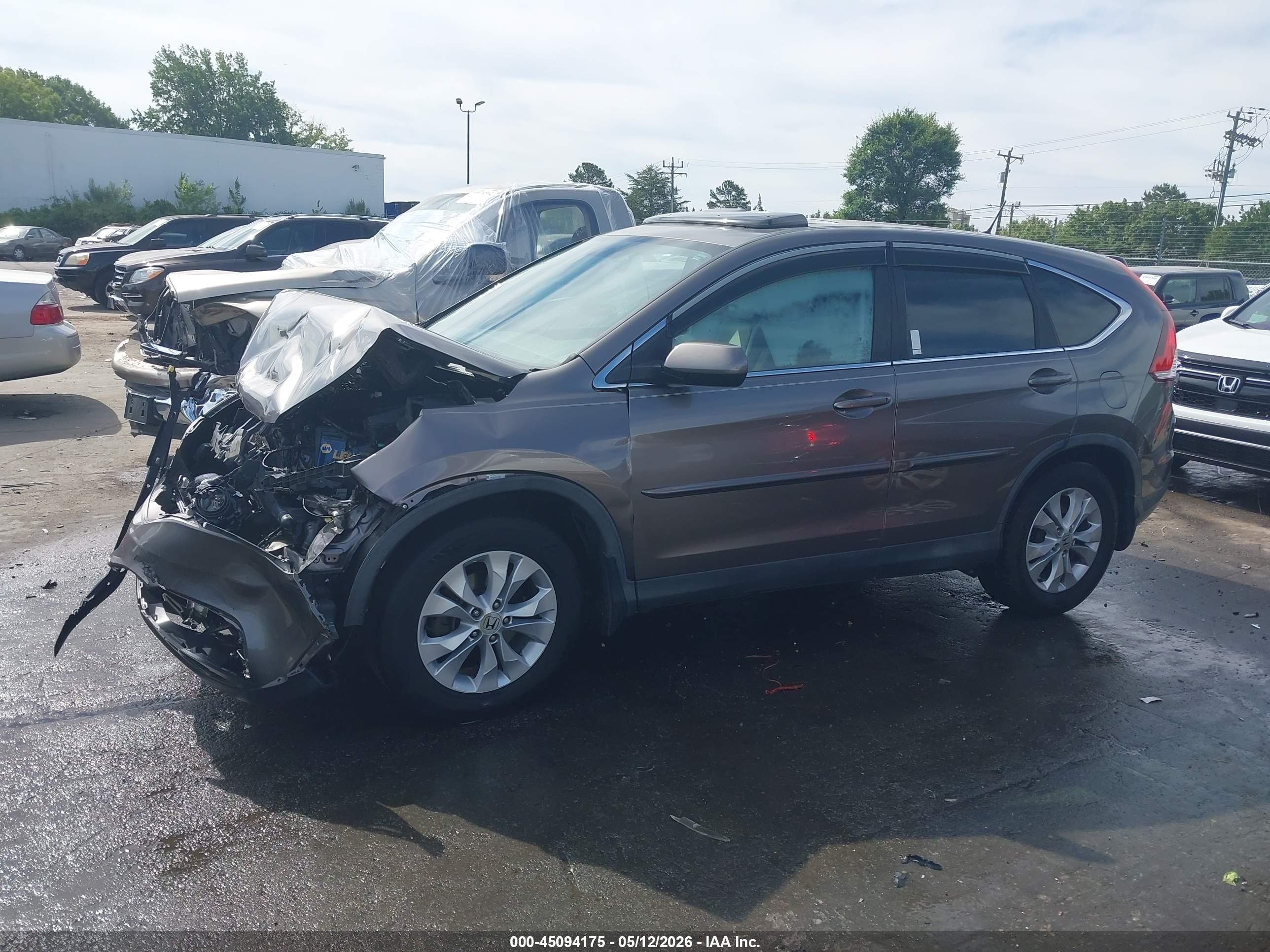 2013 Honda Cr-v Ex Brown vin: 5J6RM3H5XDL040503