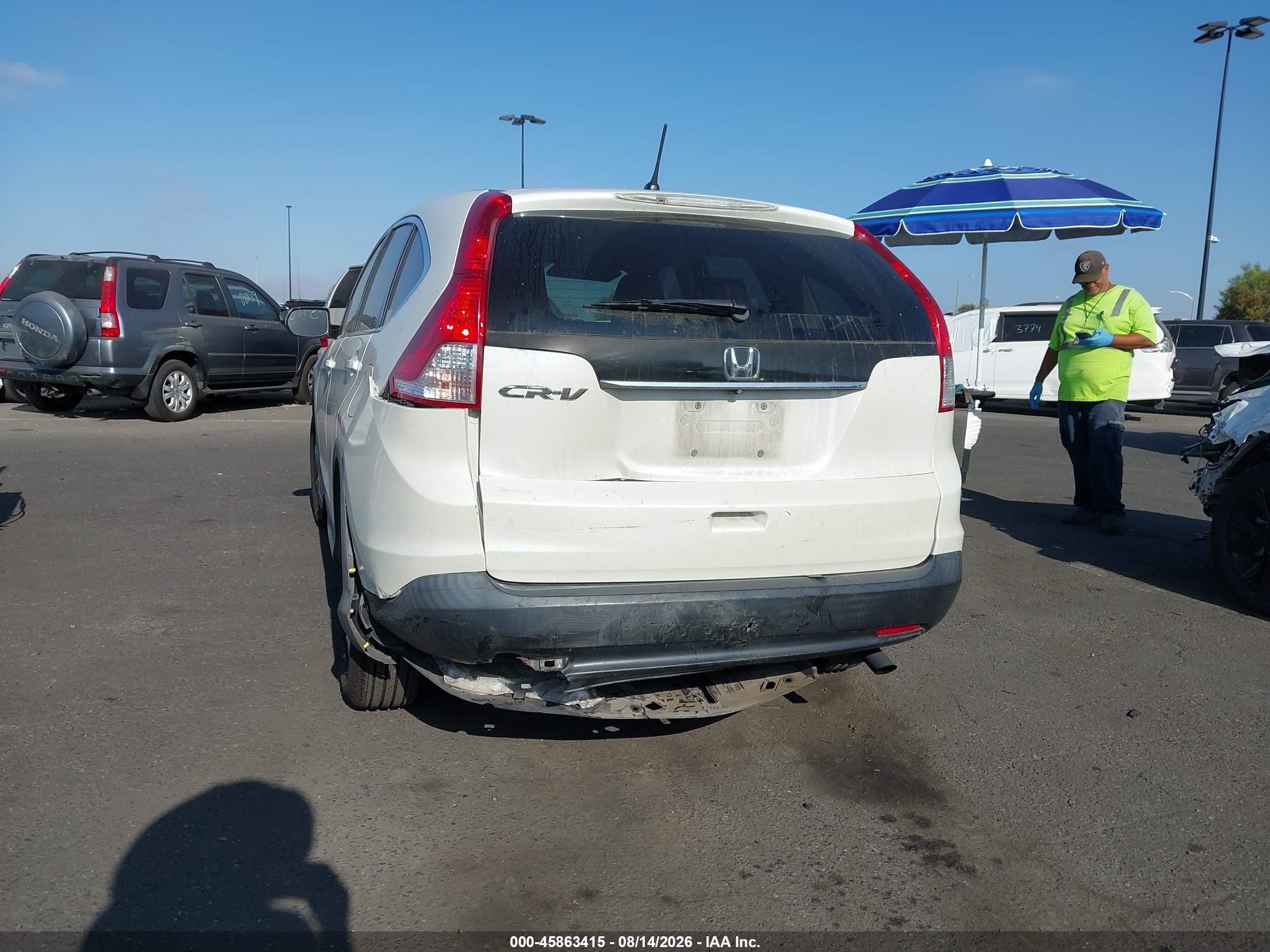 2014 Honda Cr-v Ex White vin: 5J6RM3H5XEL022486