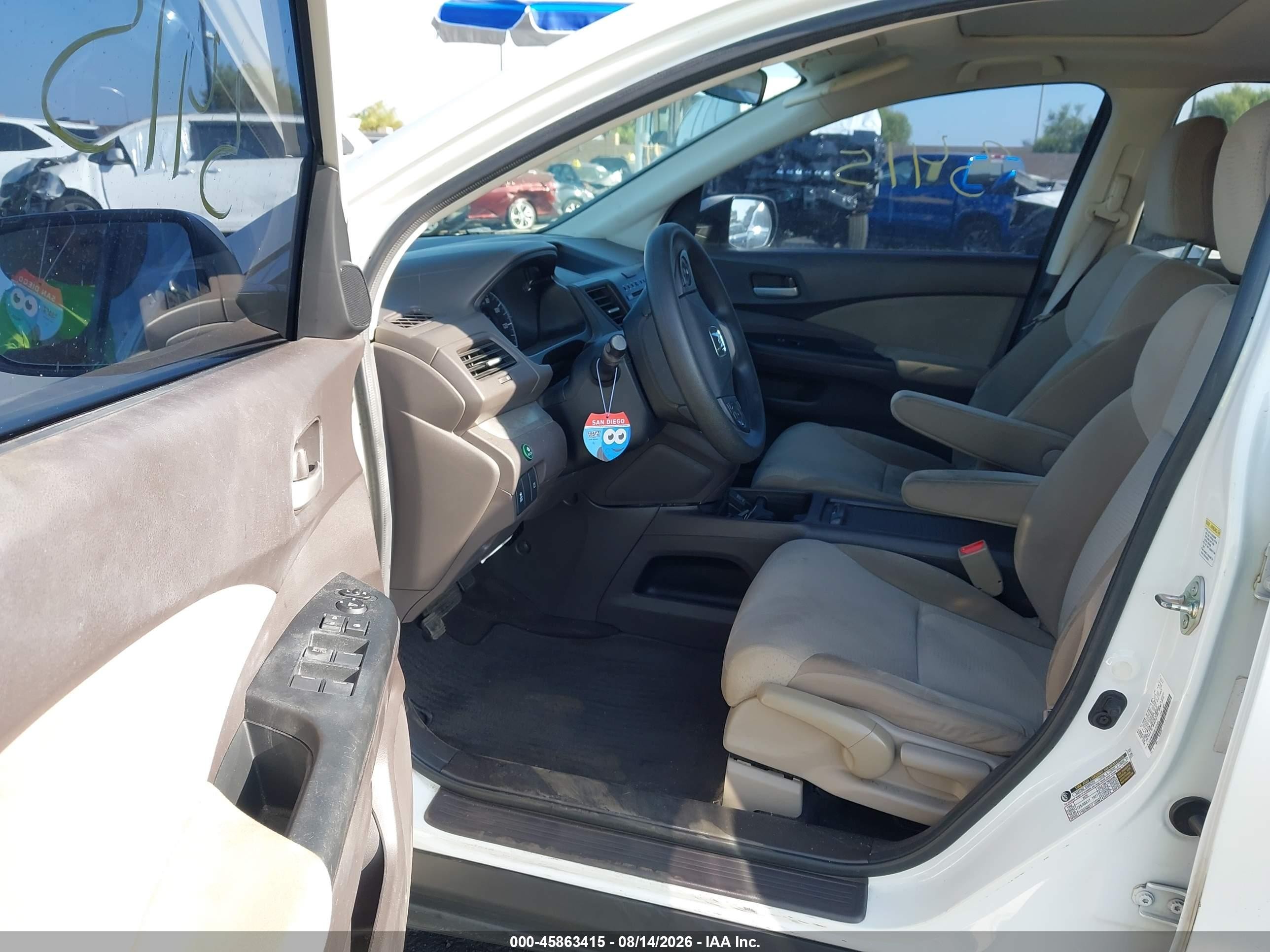 2014 Honda Cr-v Ex White vin: 5J6RM3H5XEL022486