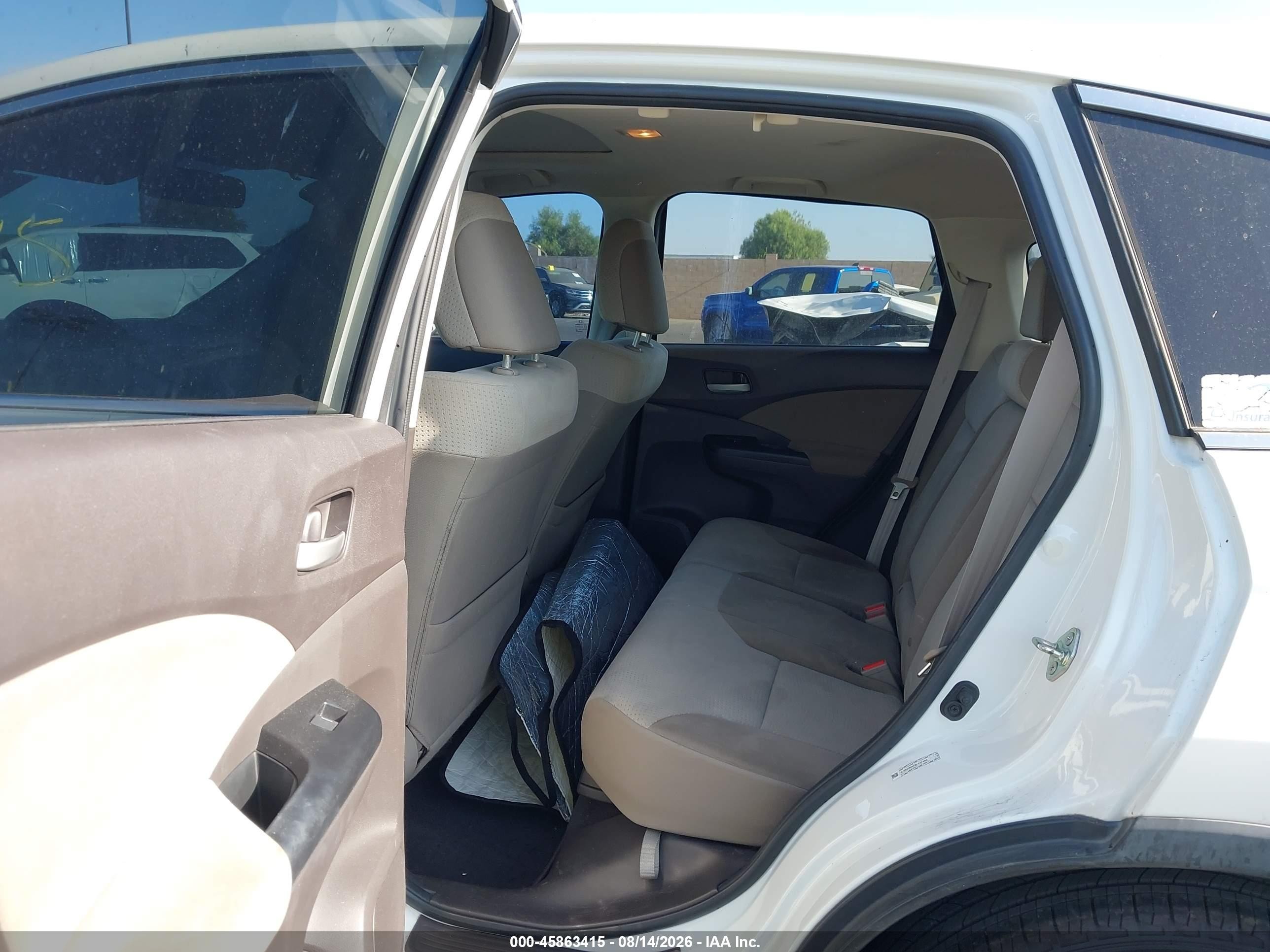 2014 Honda Cr-v Ex White vin: 5J6RM3H5XEL022486