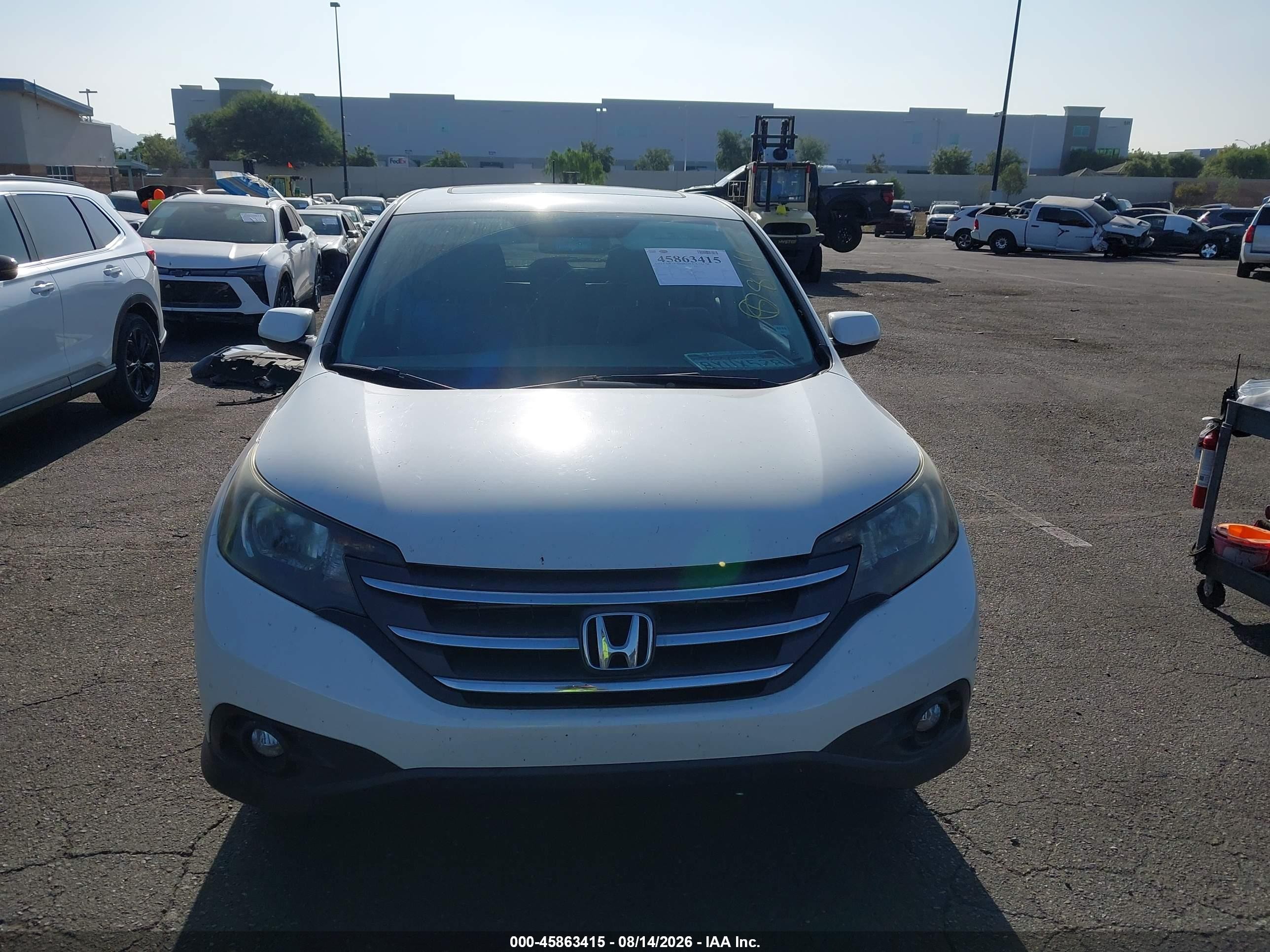 2014 Honda Cr-v Ex White vin: 5J6RM3H5XEL022486