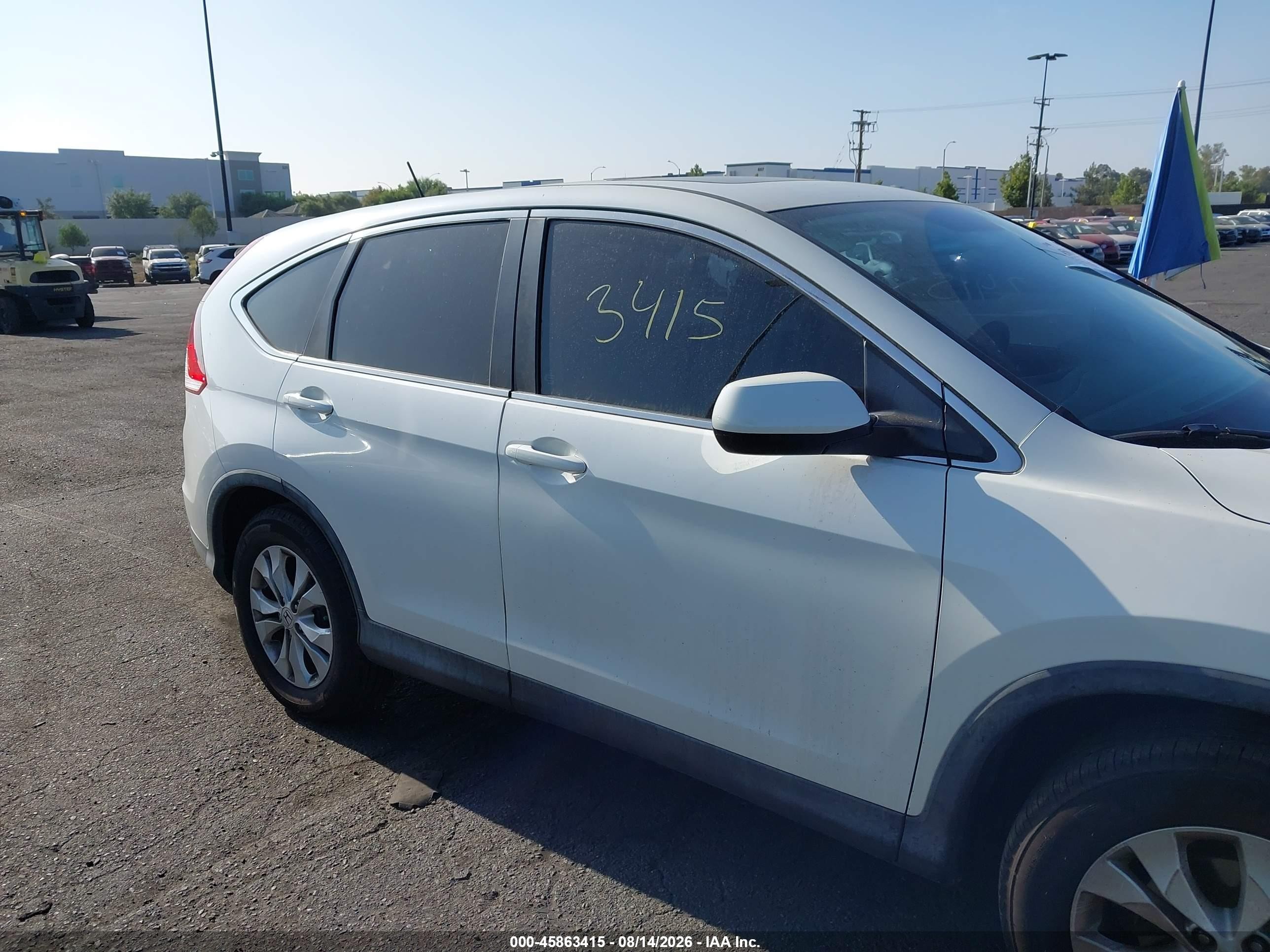 2014 Honda Cr-v Ex White vin: 5J6RM3H5XEL022486