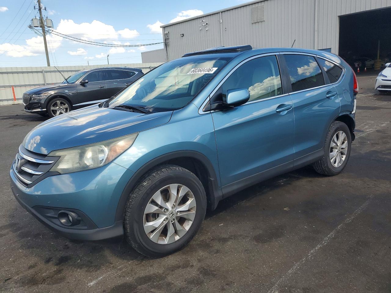 2014 Honda Cr-v Ex Blue vin: 5J6RM3H5XEL026778