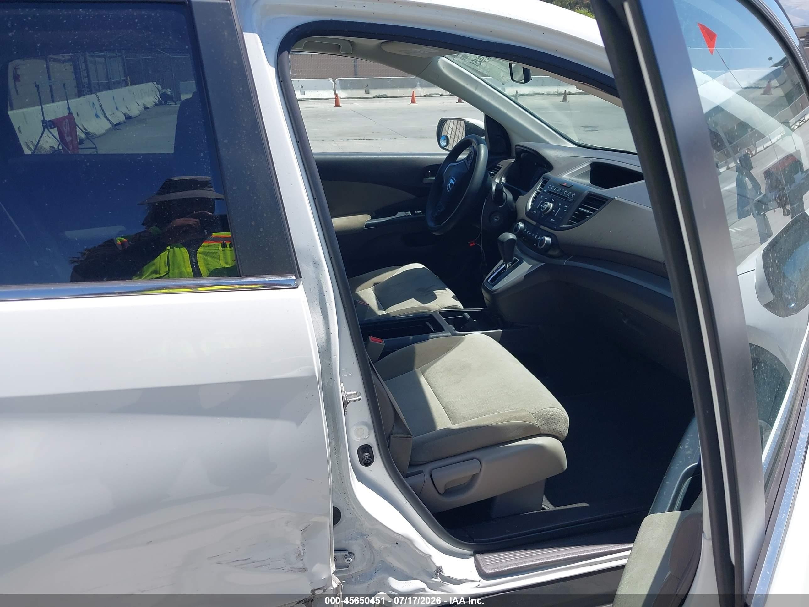 2014 Honda Cr-v Ex White vin: 5J6RM3H5XEL027462
