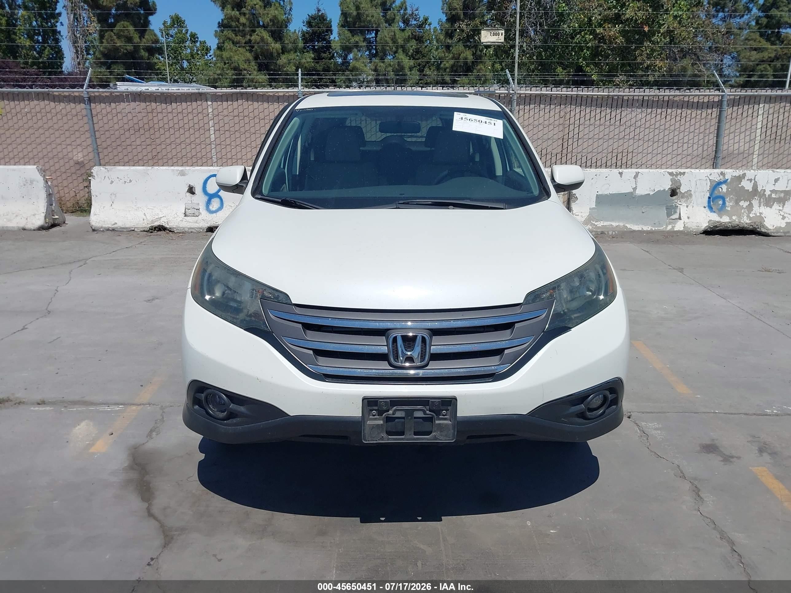2014 Honda Cr-v Ex White vin: 5J6RM3H5XEL027462