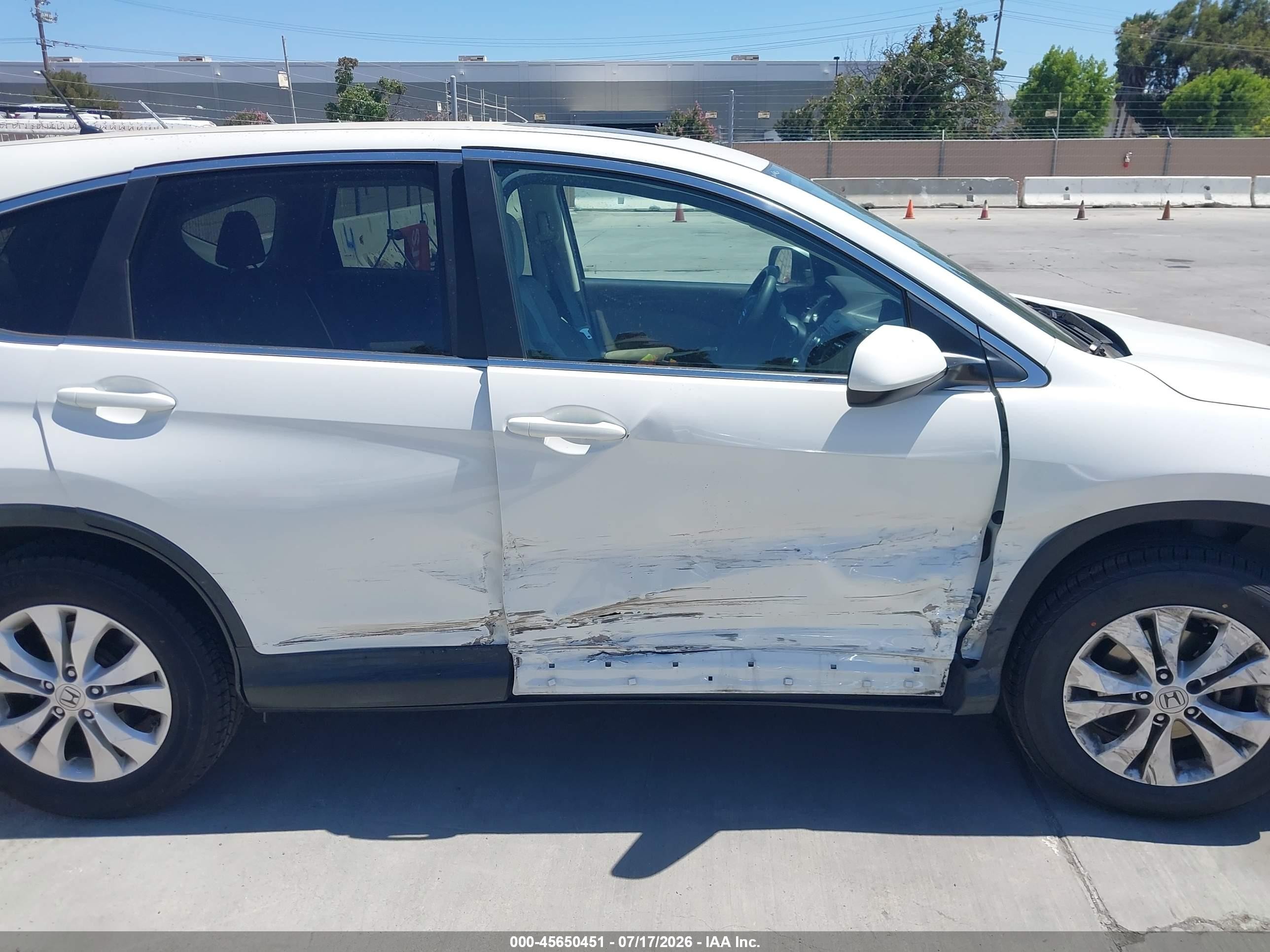 2014 Honda Cr-v Ex White vin: 5J6RM3H5XEL027462