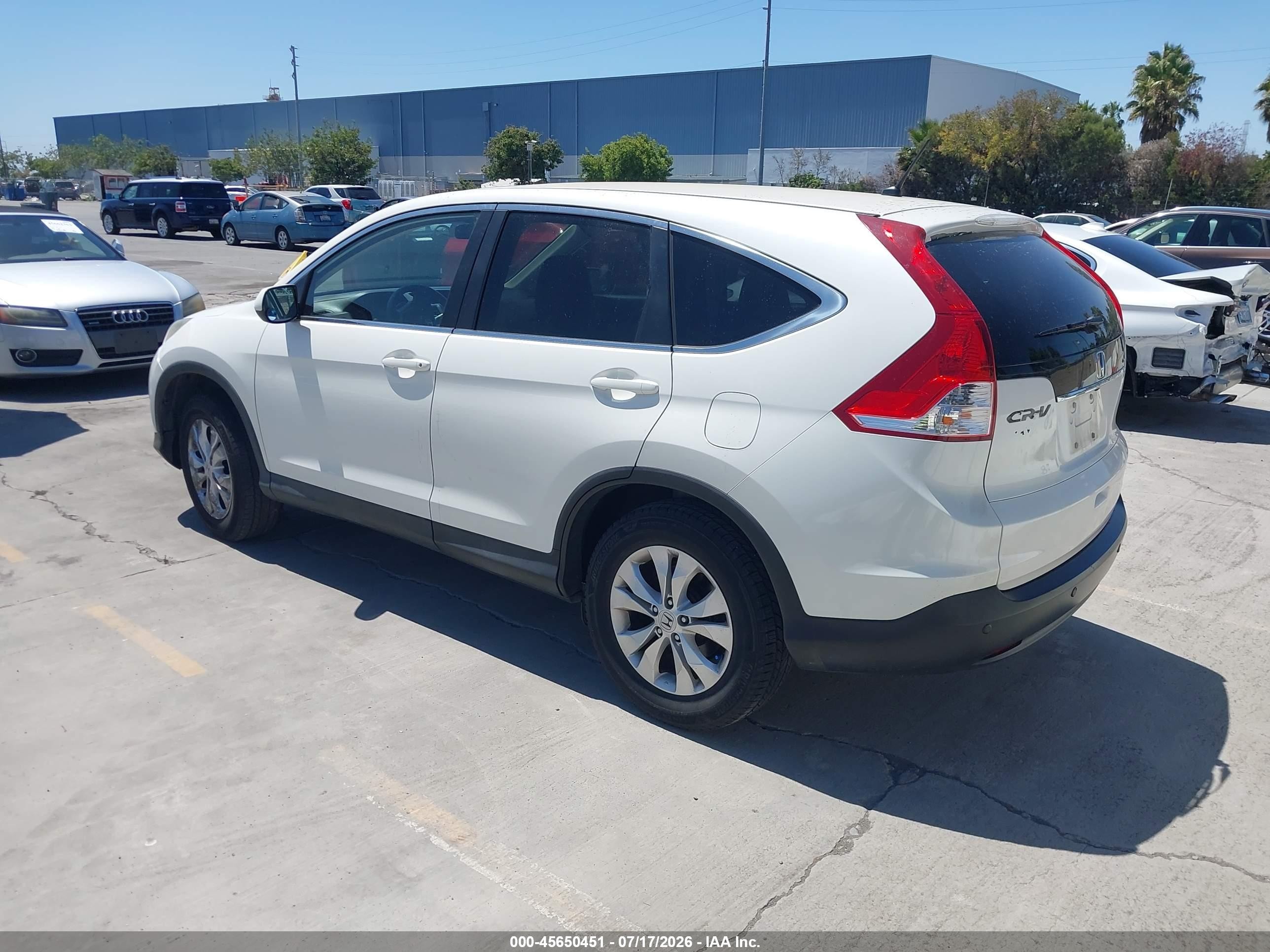 2014 Honda Cr-v Ex White vin: 5J6RM3H5XEL027462