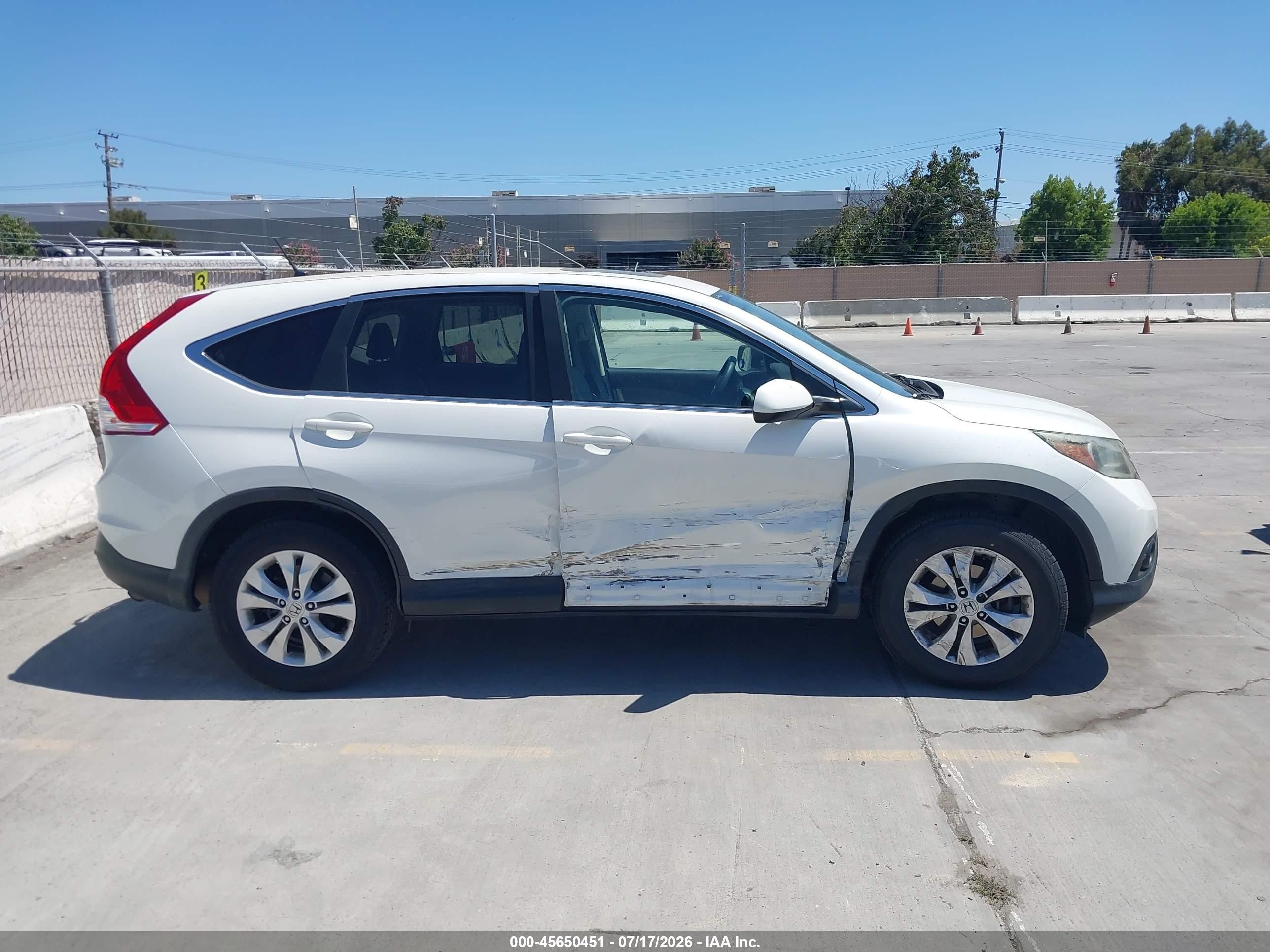 2014 Honda Cr-v Ex White vin: 5J6RM3H5XEL027462