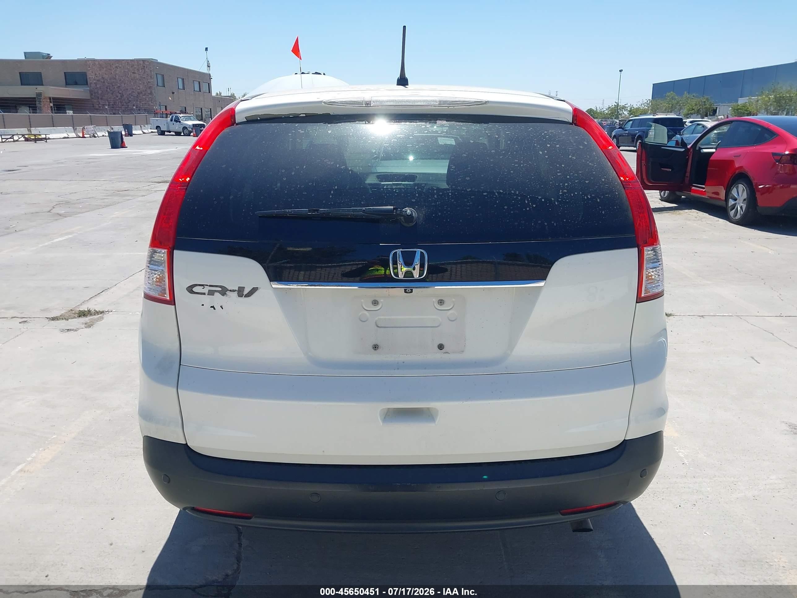 2014 Honda Cr-v Ex White vin: 5J6RM3H5XEL027462