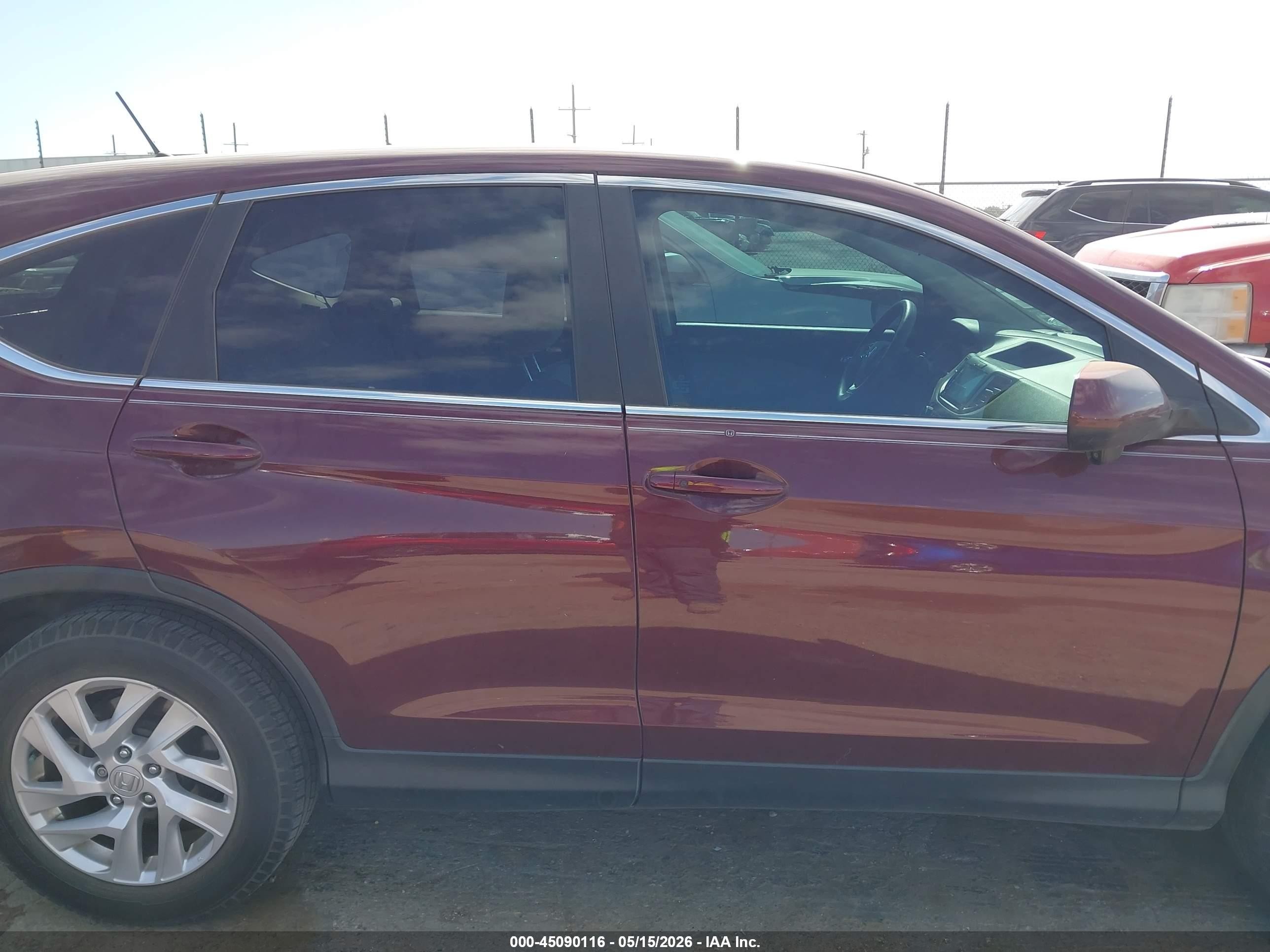 2015 Honda Cr-v Ex Maroon vin: 5J6RM3H5XFL003406
