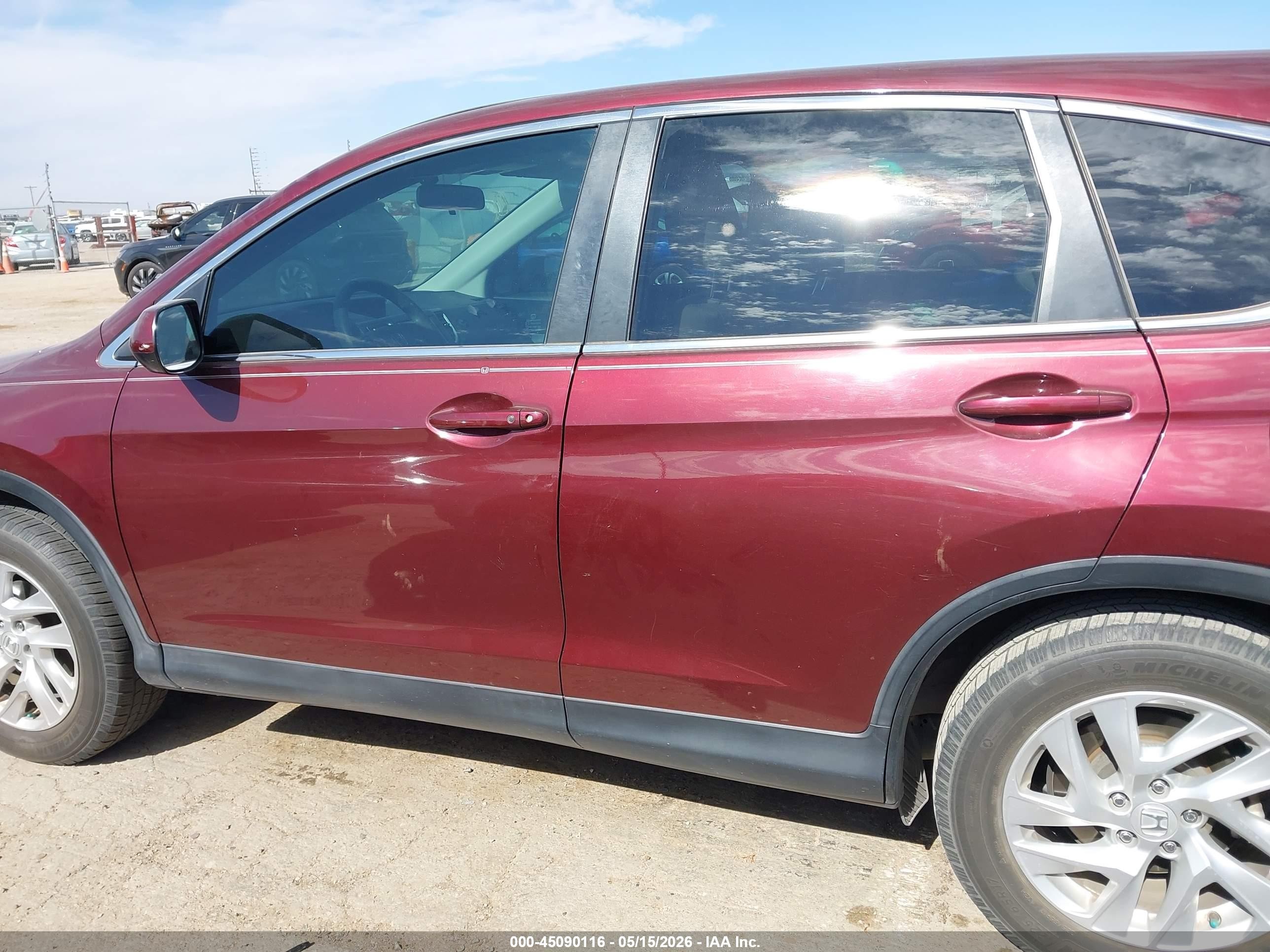 2015 Honda Cr-v Ex Maroon vin: 5J6RM3H5XFL003406