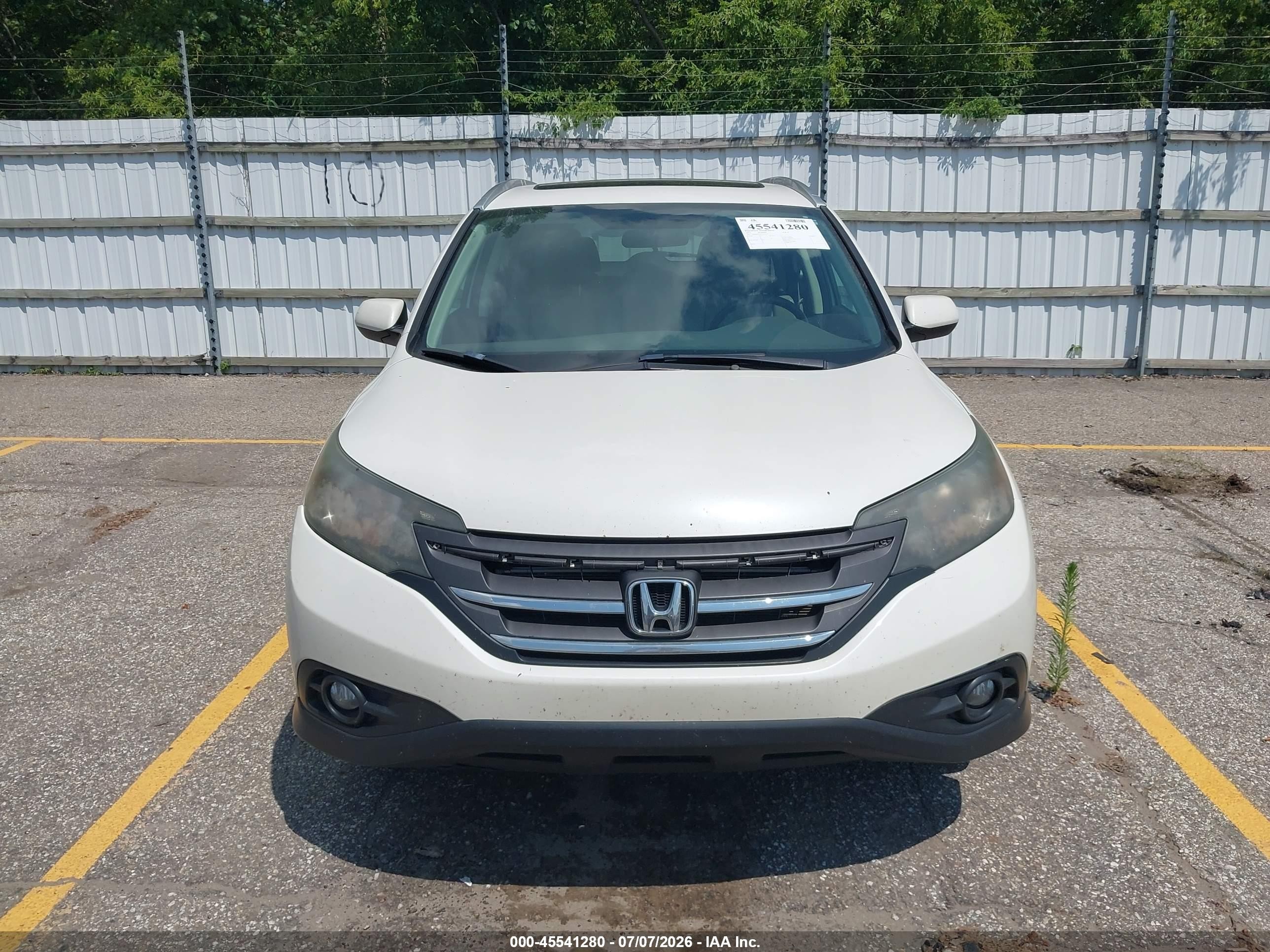 2012 Honda Cr-v Ex-l White vin: 5J6RM3H70CL015139