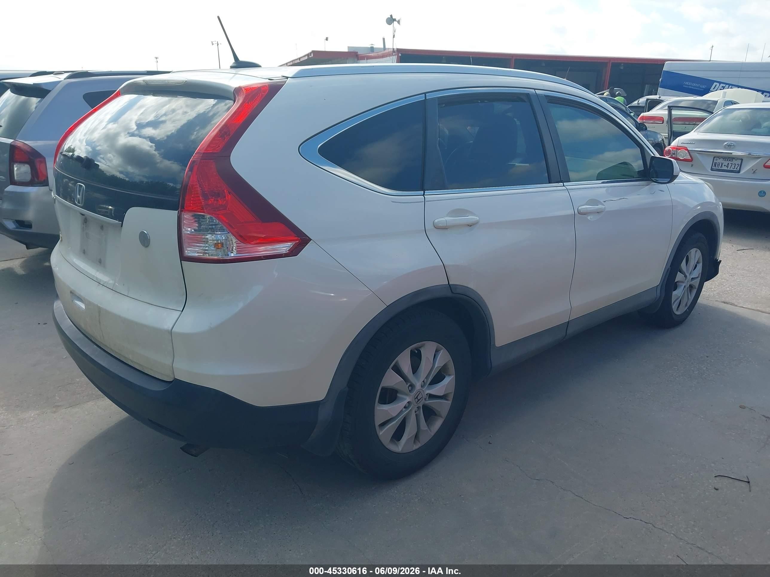 2012 Honda Cr-v Ex-l White vin: 5J6RM3H70CL020423