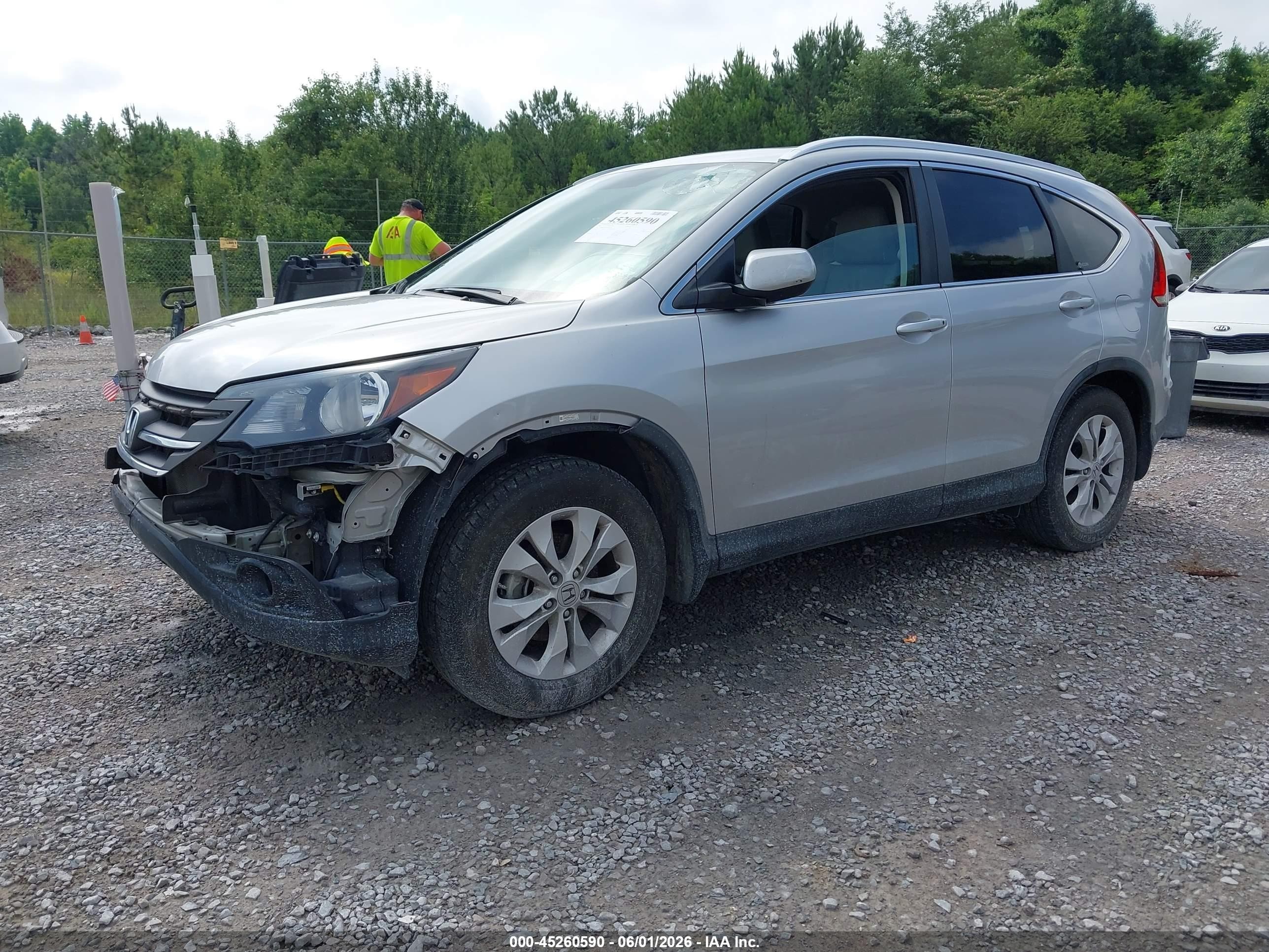 2012 Honda Cr-v Ex-l Silver vin: 5J6RM3H70CL024679